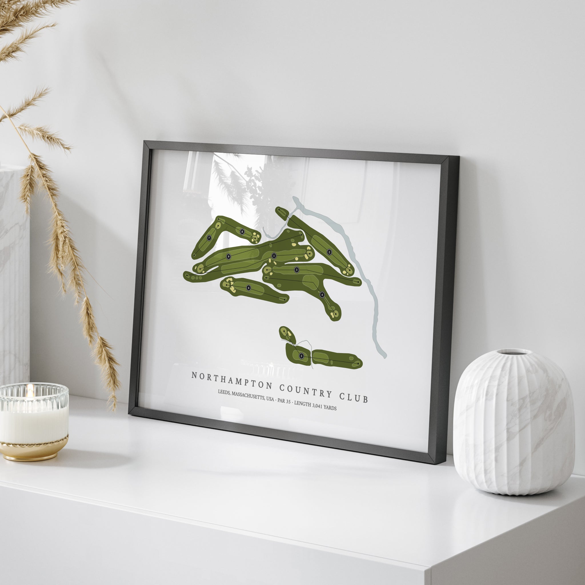 Northampton Country Club | Golf Course Print | On+Table