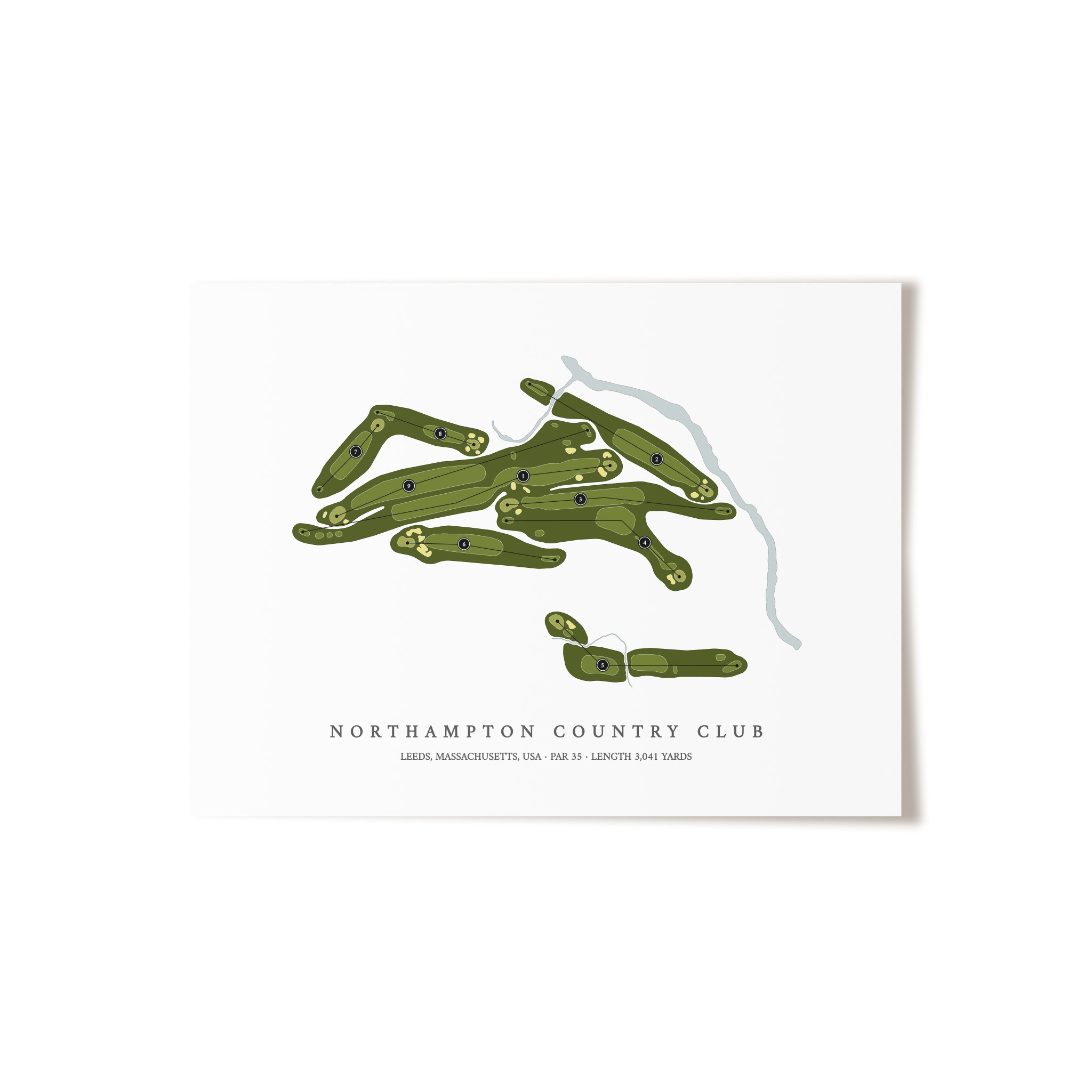 Northampton Country Club | Golf Course Print | Unframed