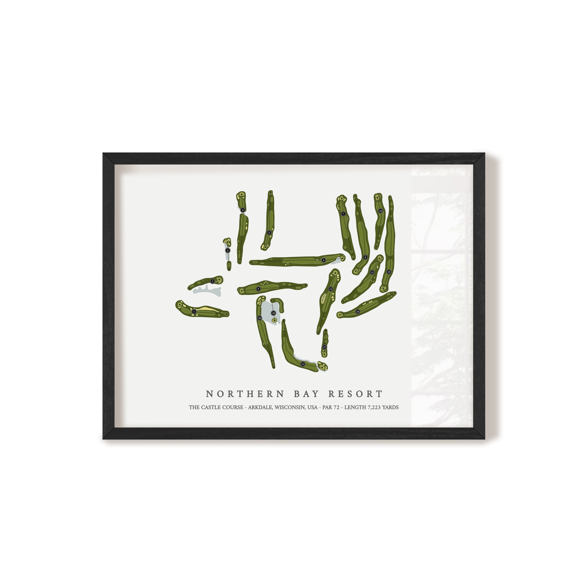 Northern Bay Resort - The Castle Course | Golf Course Print | Black+Frame
