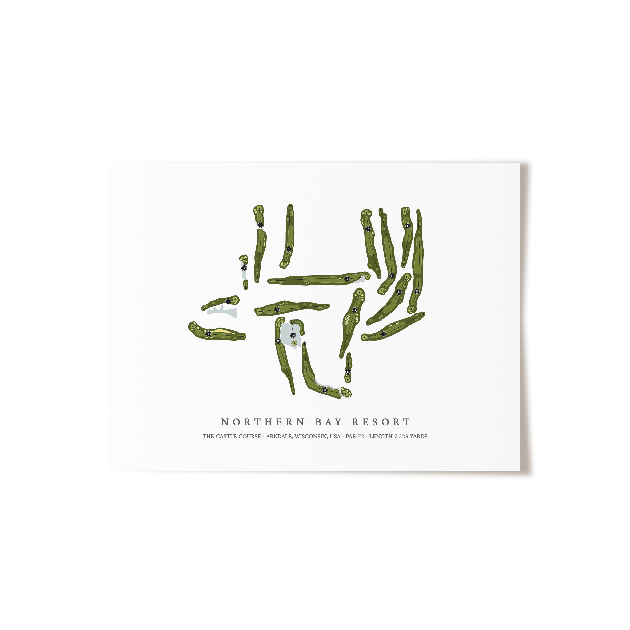 Northern Bay Resort - The Castle Course | Golf Course Print | Unframed