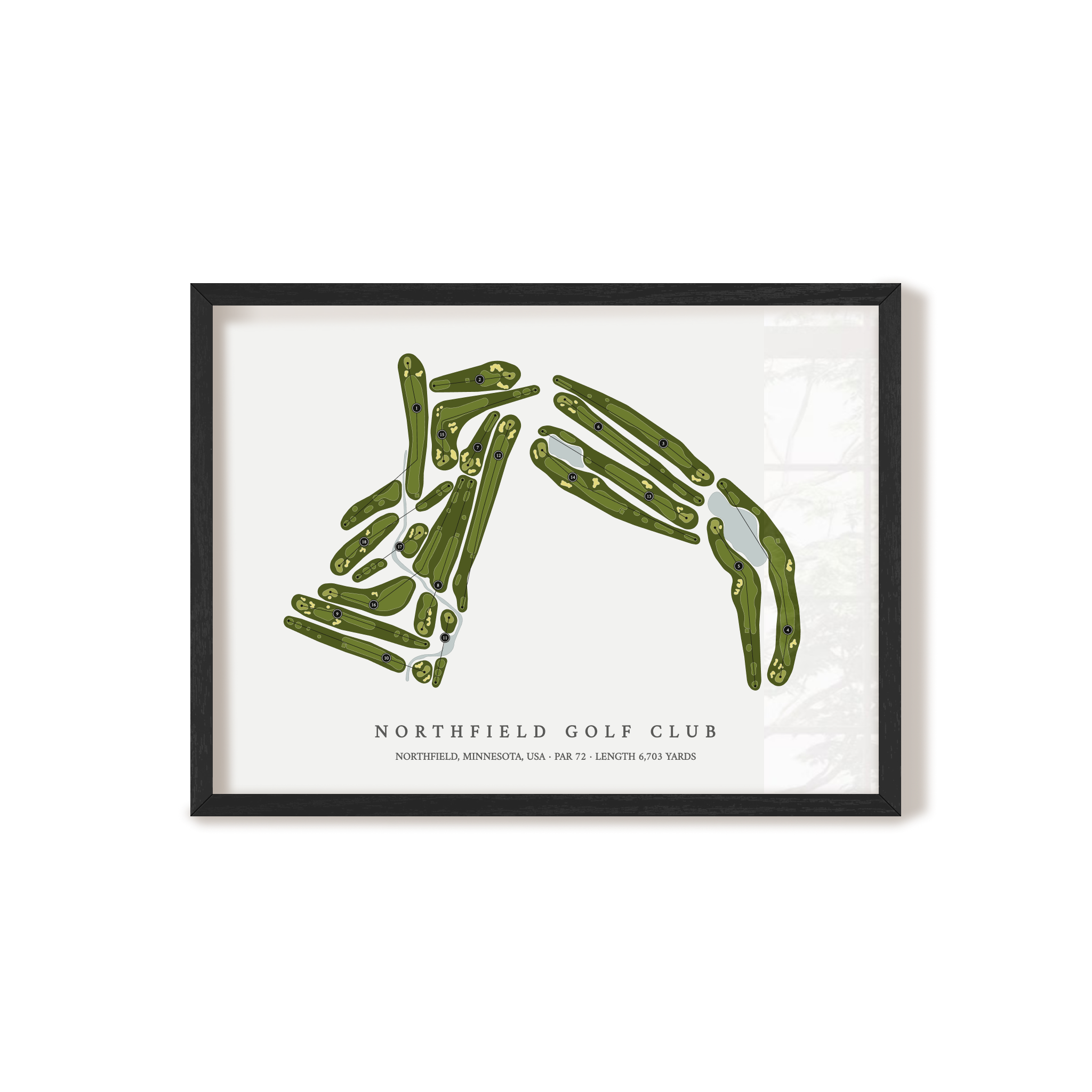 Northfield Golf Club | Golf Course Map | Black+Frame