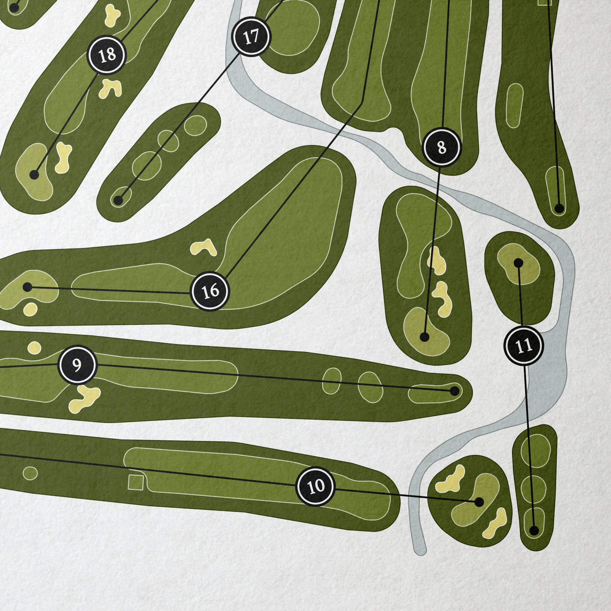 Northfield Golf Club | Golf Course Map | Close+Up