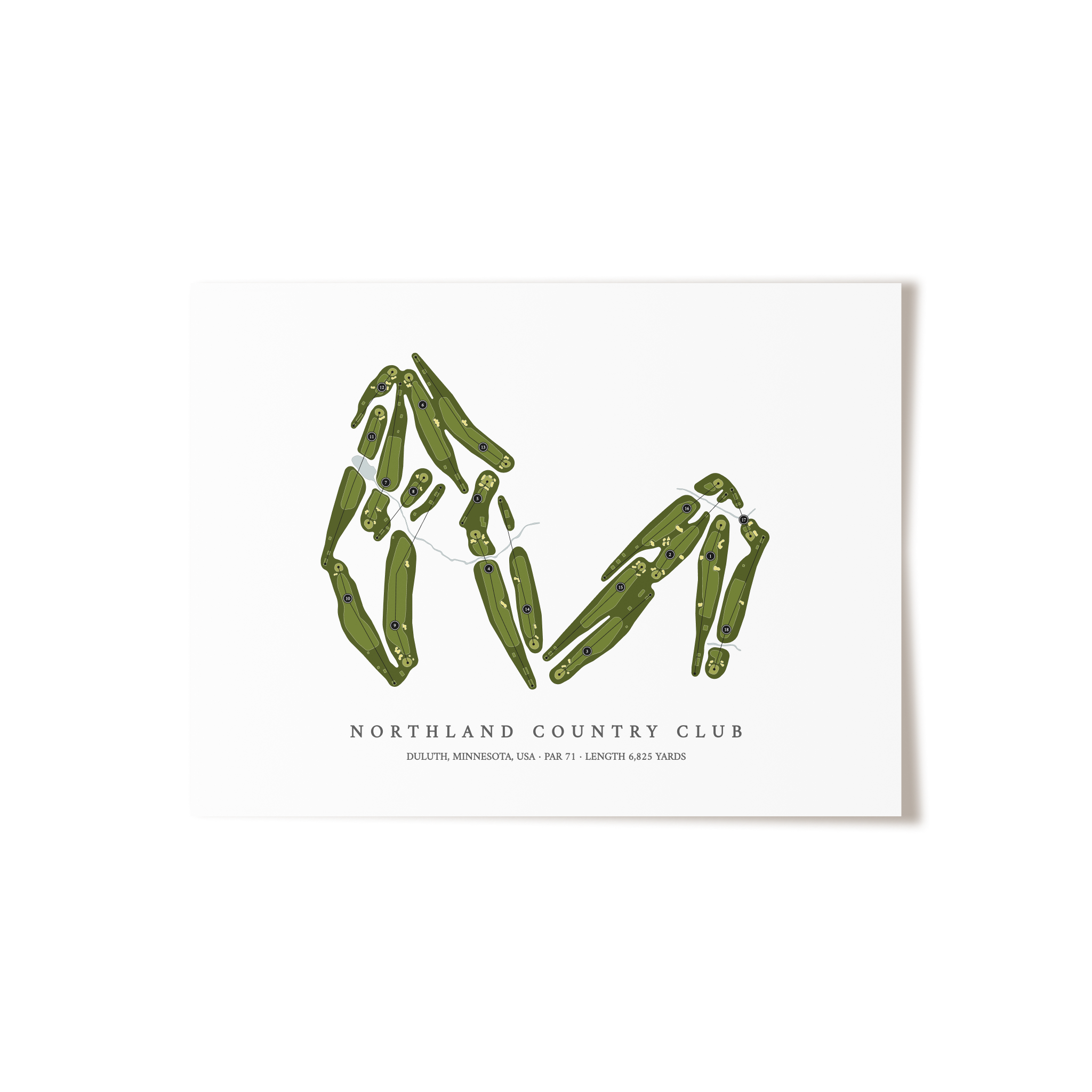 Northland Country Club | Golf Course Print | Unframed