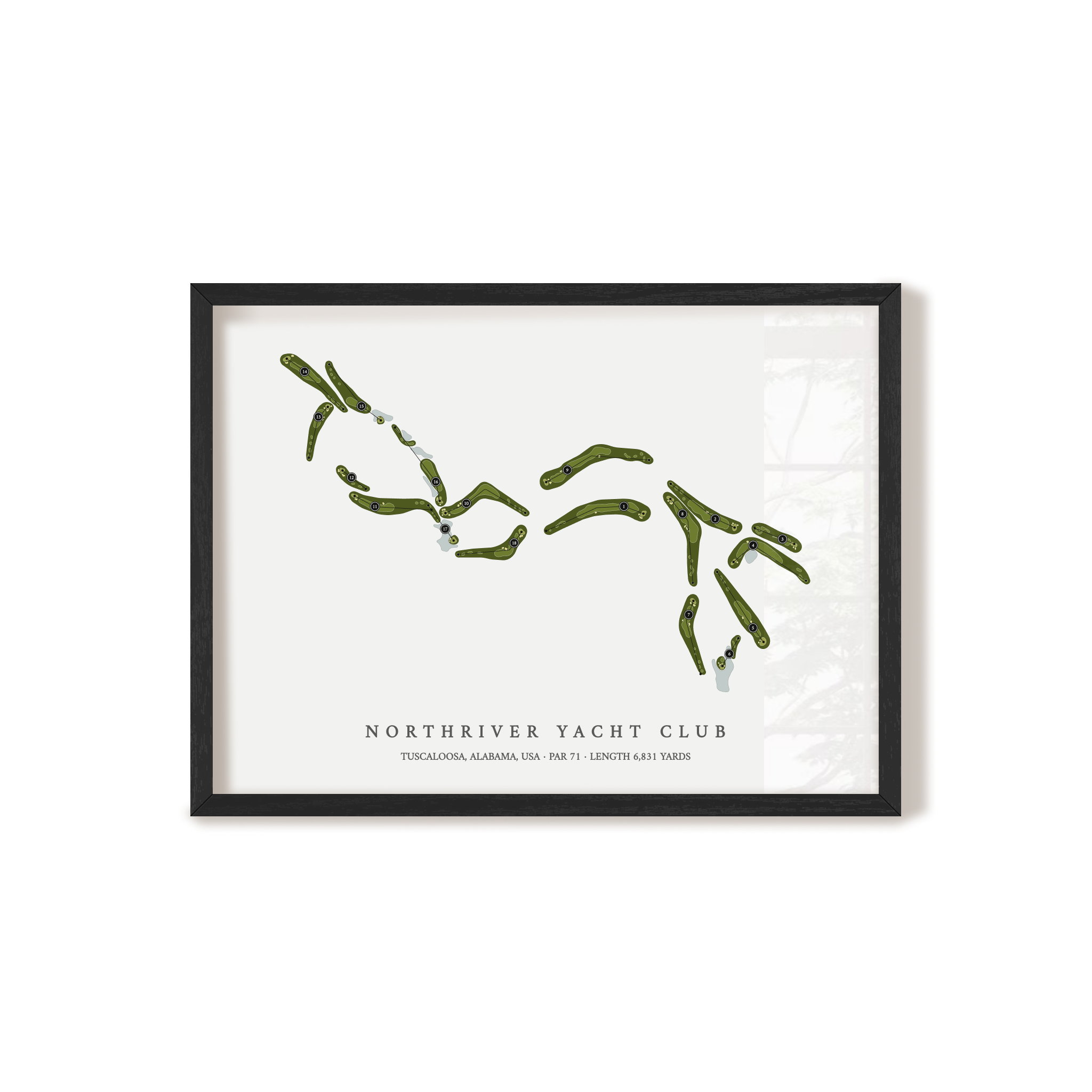 Northriver Yacht Club | Golf Course Map | Black+Frame