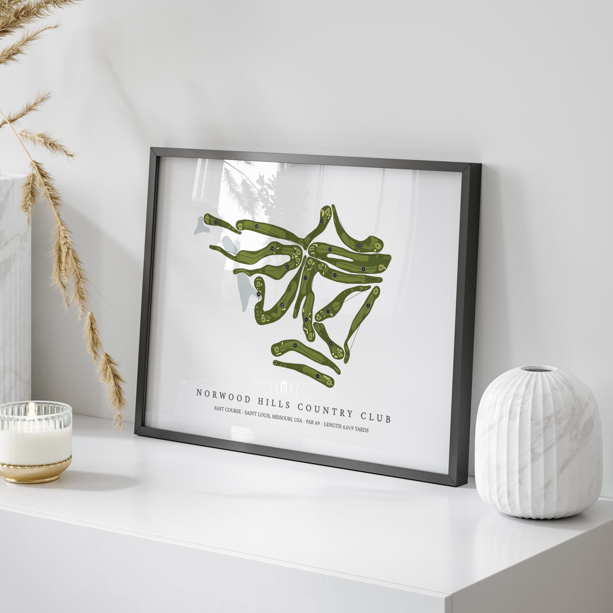 Norwood Hills Country Club - East Course | Golf Course Map | On Table