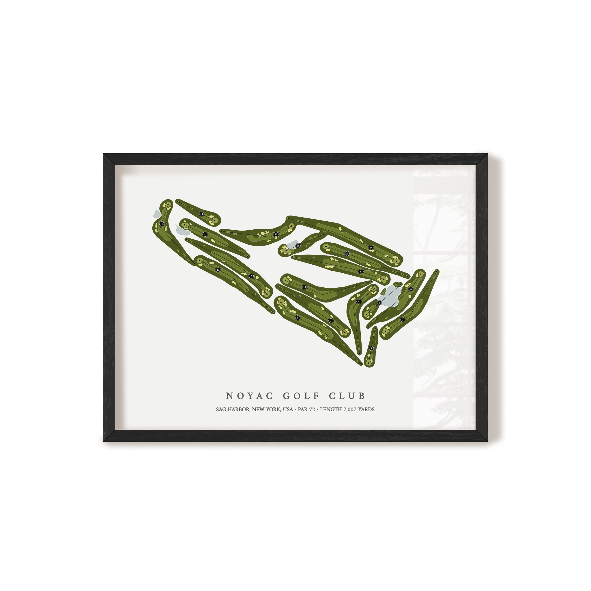 Noyac Golf Club | Golf Course Map | Black Frame