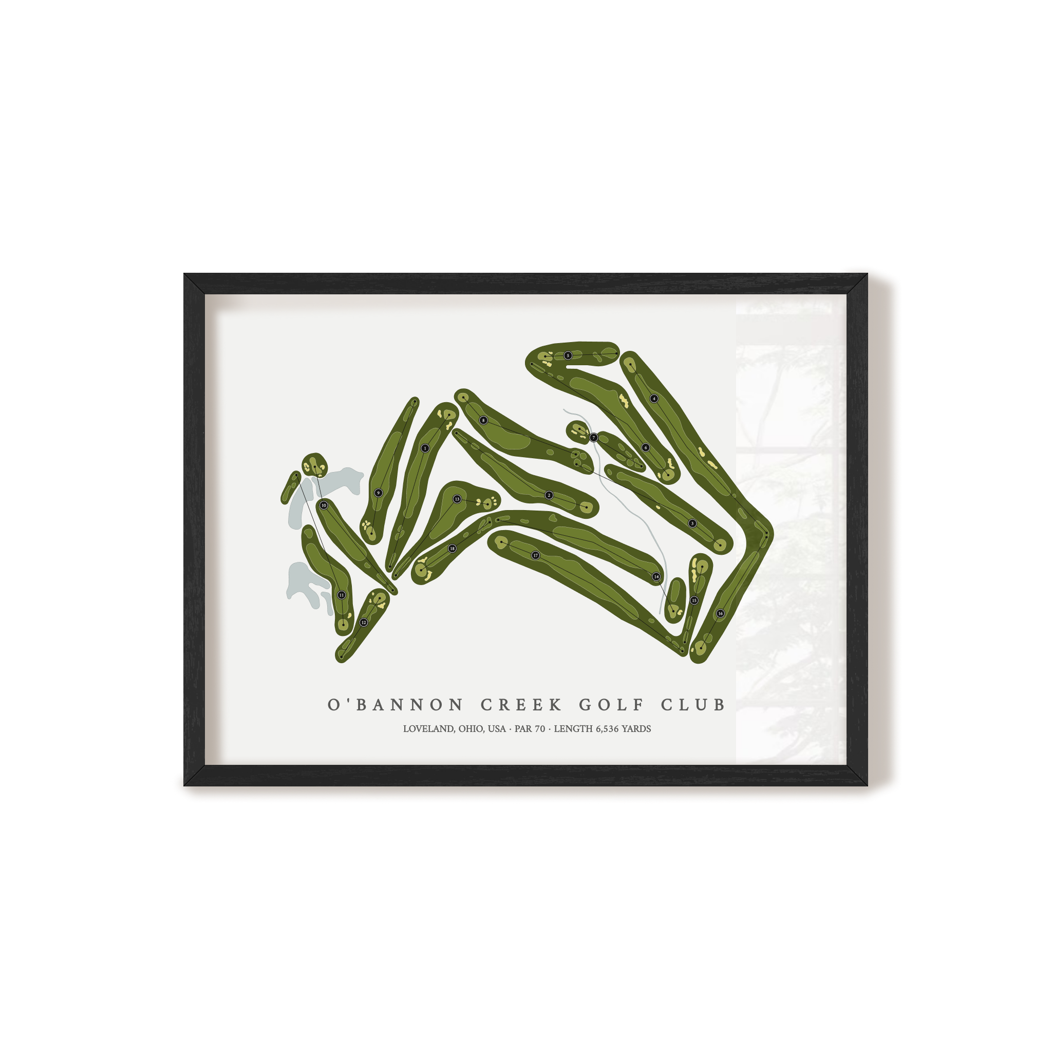 O'Bannon Creek Golf Club | Golf Course Map | Black+Frame