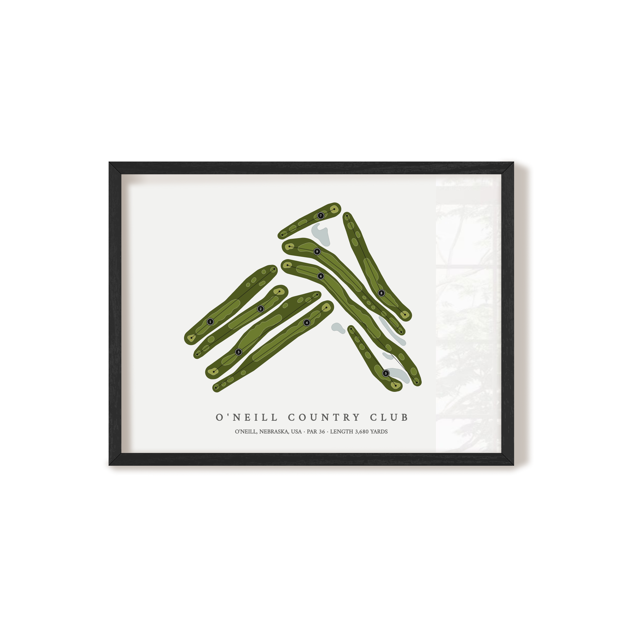 O'Neill Country Club | Golf Course Map | Black+Frame
