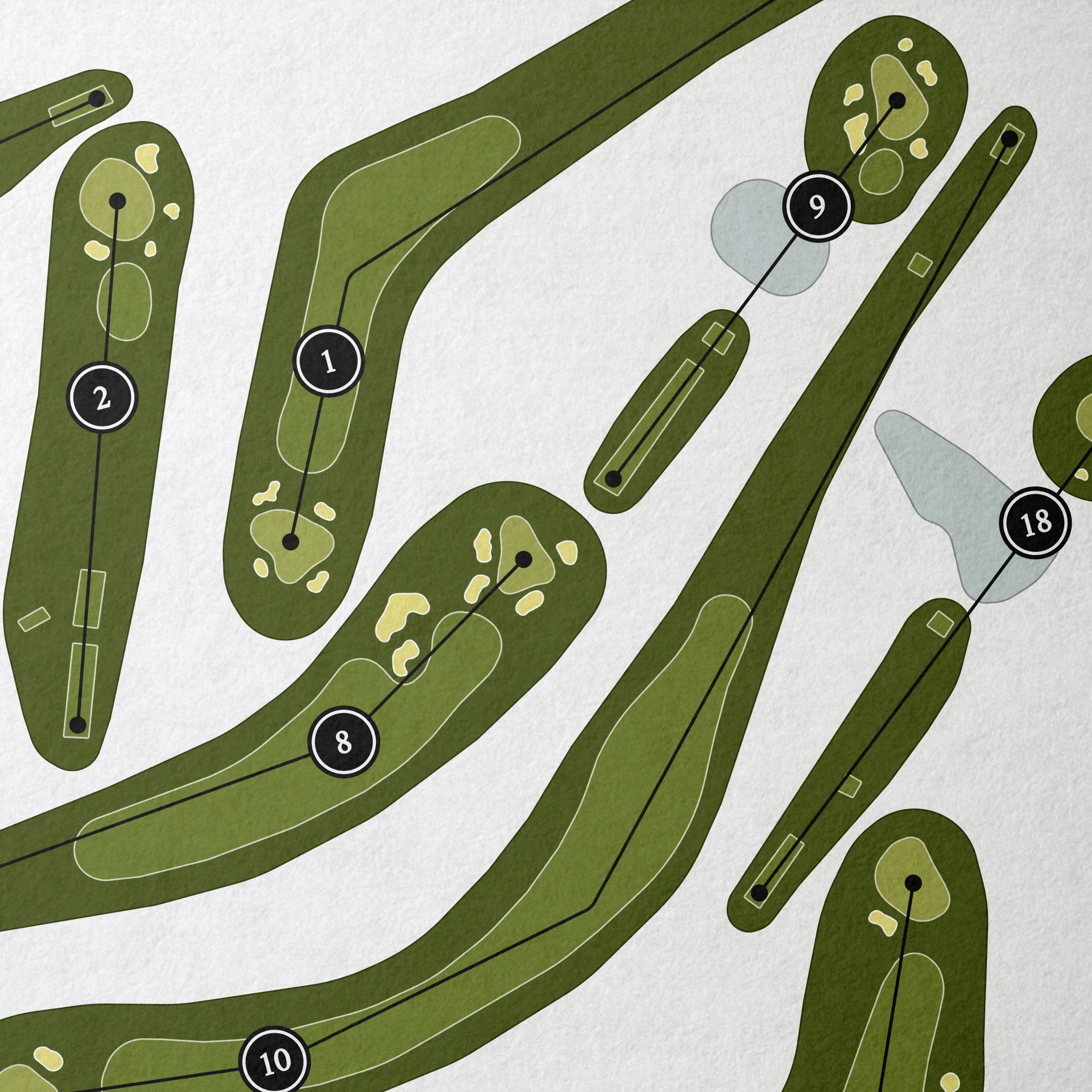 Oak Hills Country Club | Golf Course Map | Close+Up