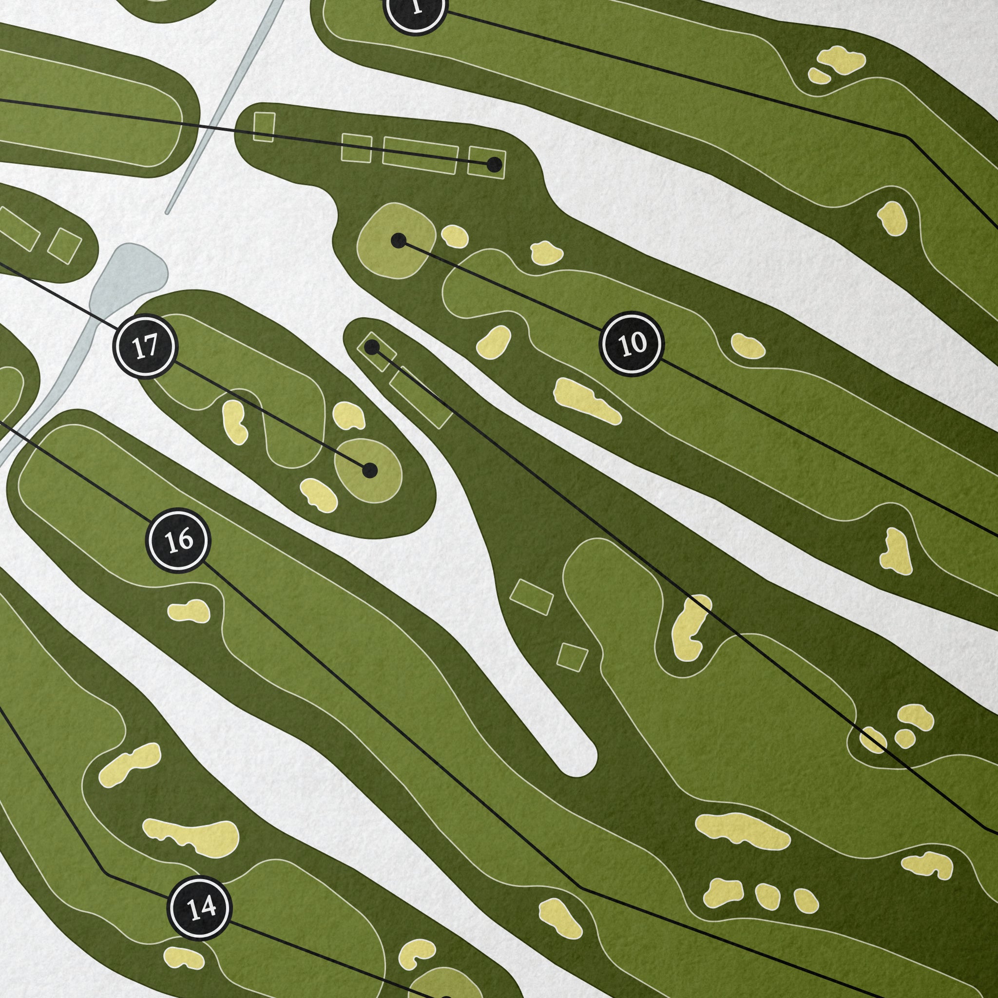 Oak Park Country Club | Golf Course Map | Close+Up
