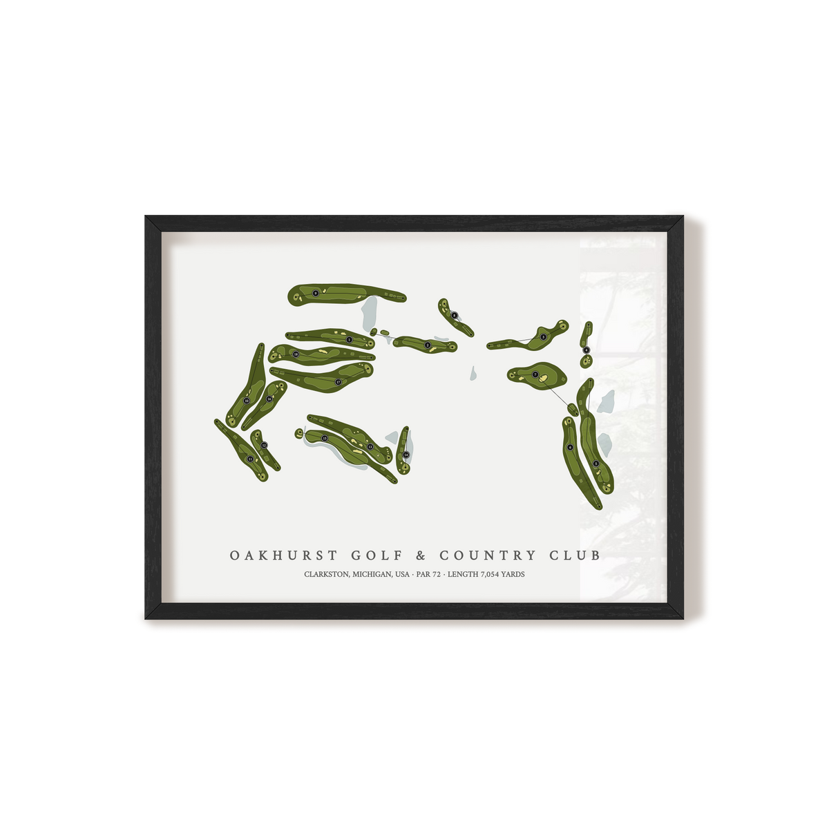 Oakhurst Golf & Country Club | Golf Course Map | Black Frame