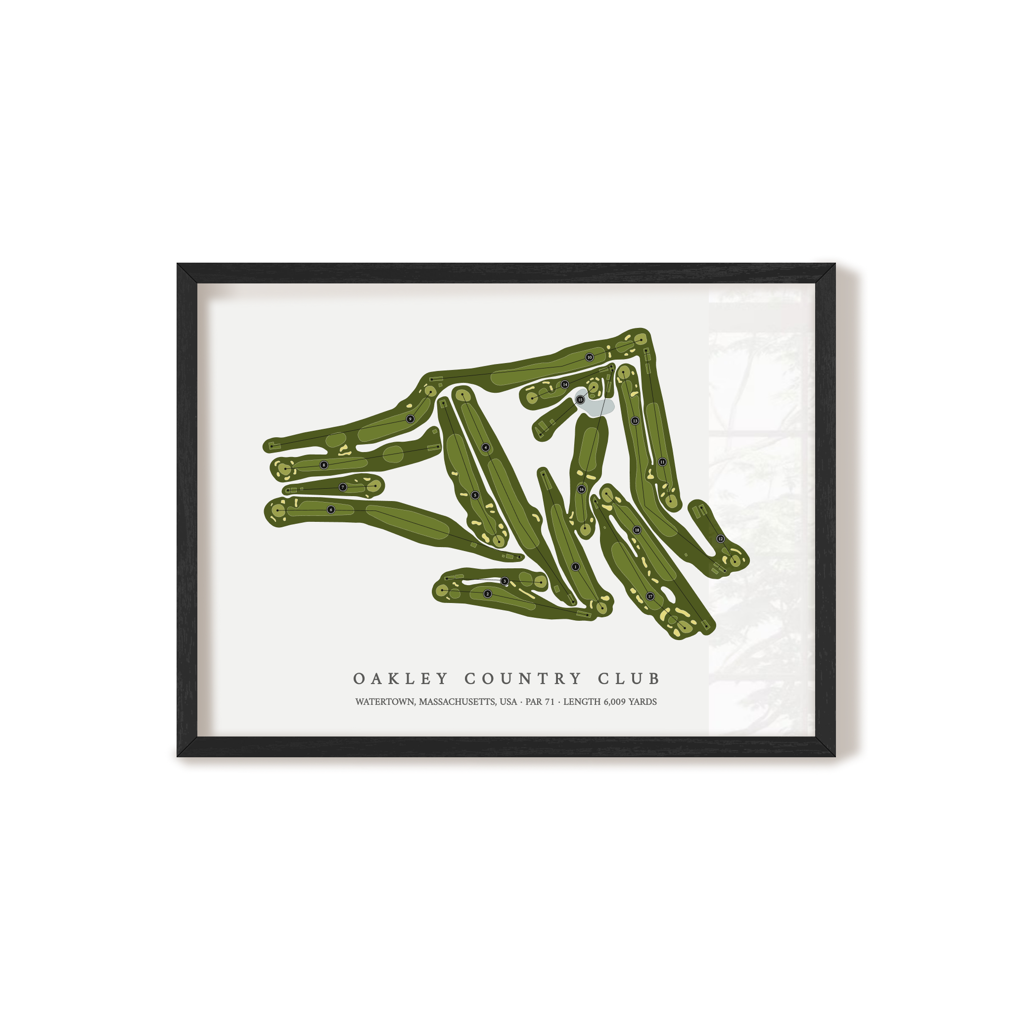 Oakley Country Club | Golf Course Print | Black Frame