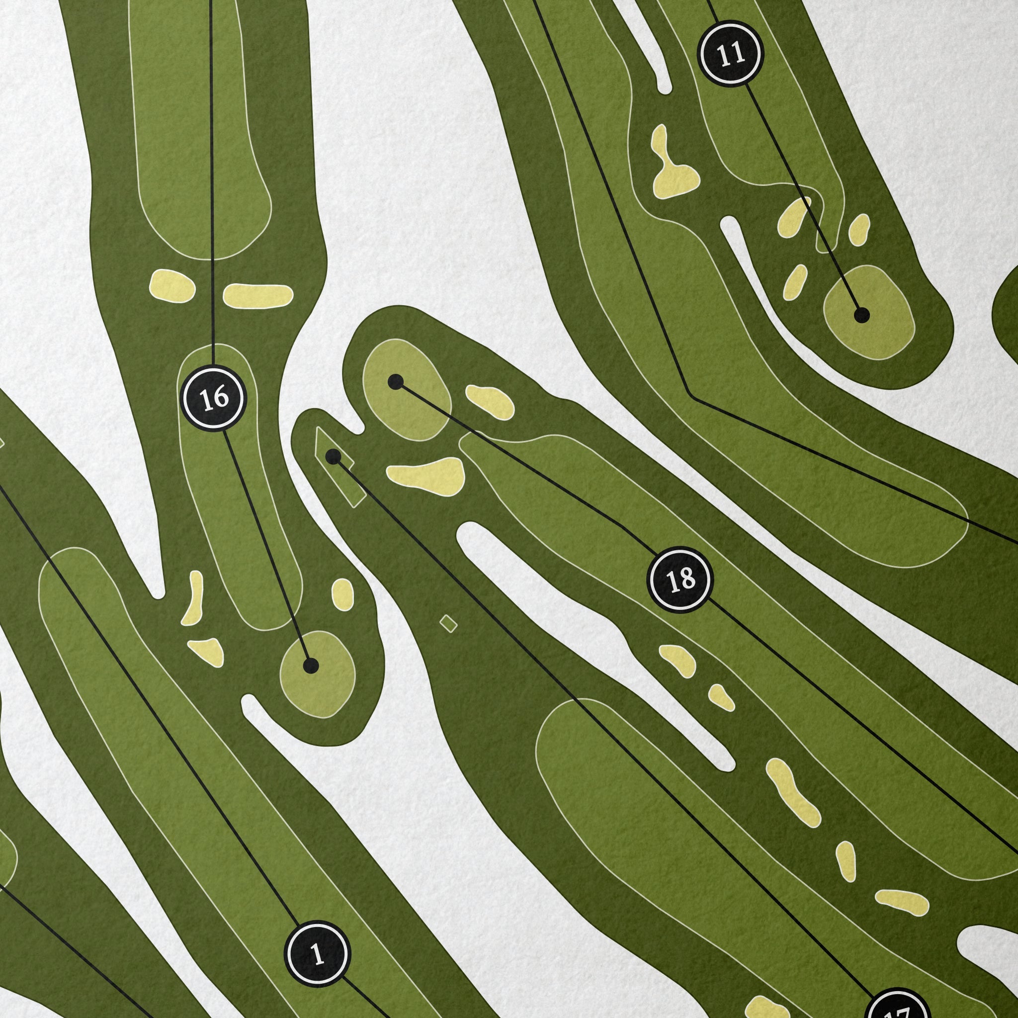 Oakley Country Club | Golf Course Print | Close Up