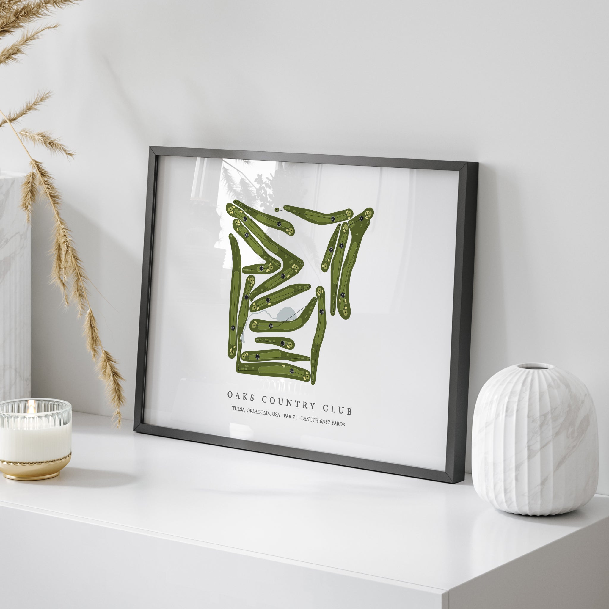 Oaks Country Club | Golf Course Print | On+Table