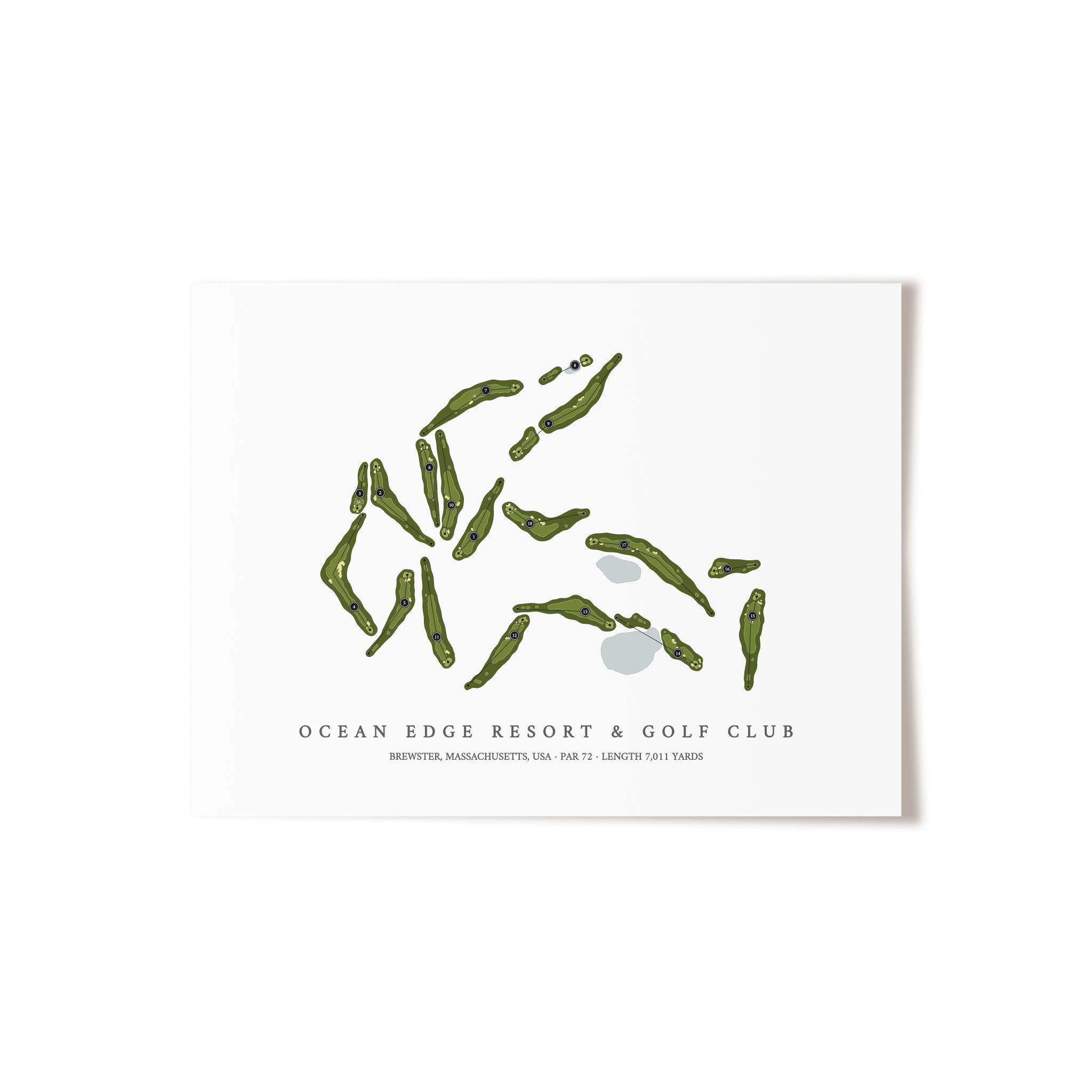 Ocean Edge Resort & Golf Club | Golf Course Map | Unframed