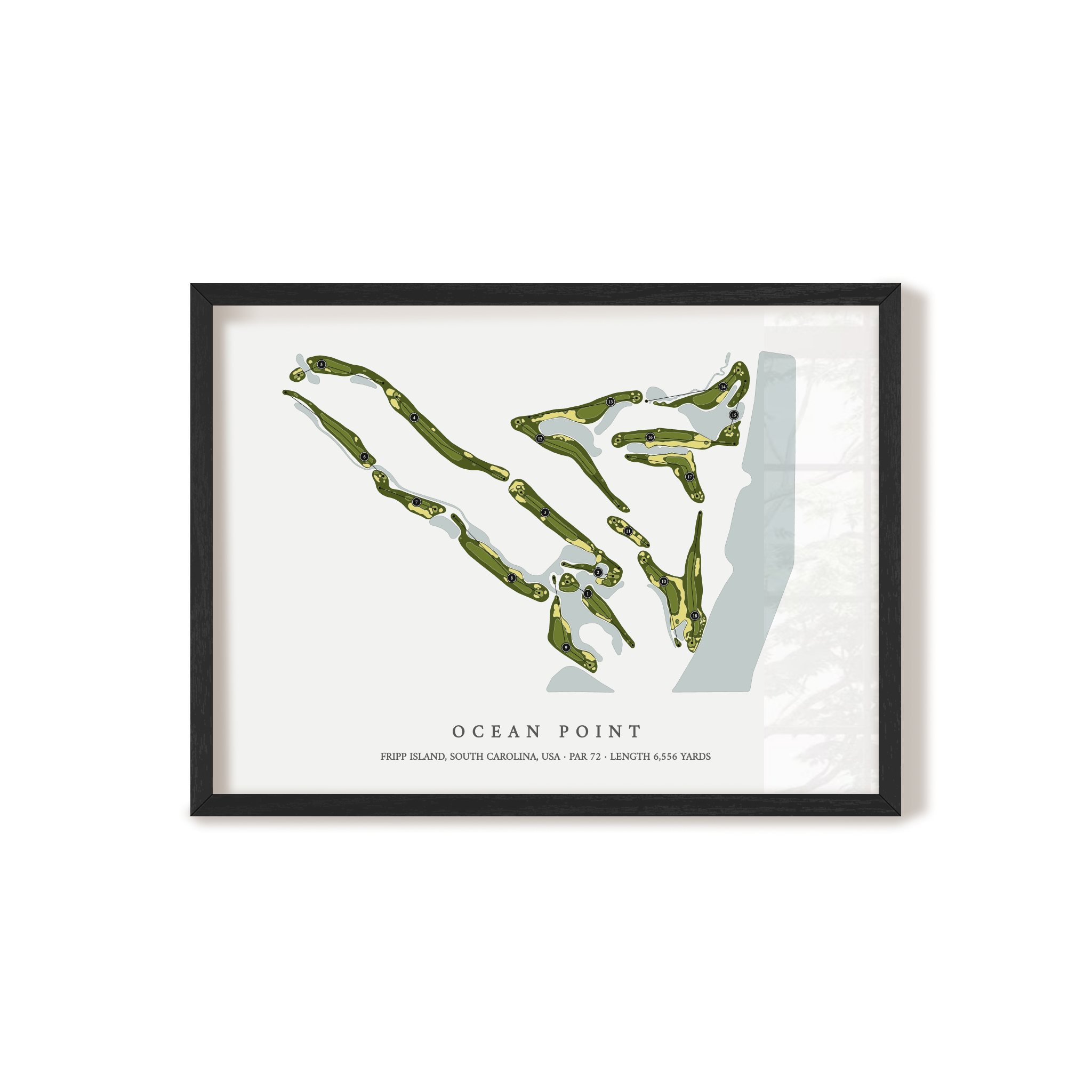 Ocean Point | Golf Course Map | Black+Frame