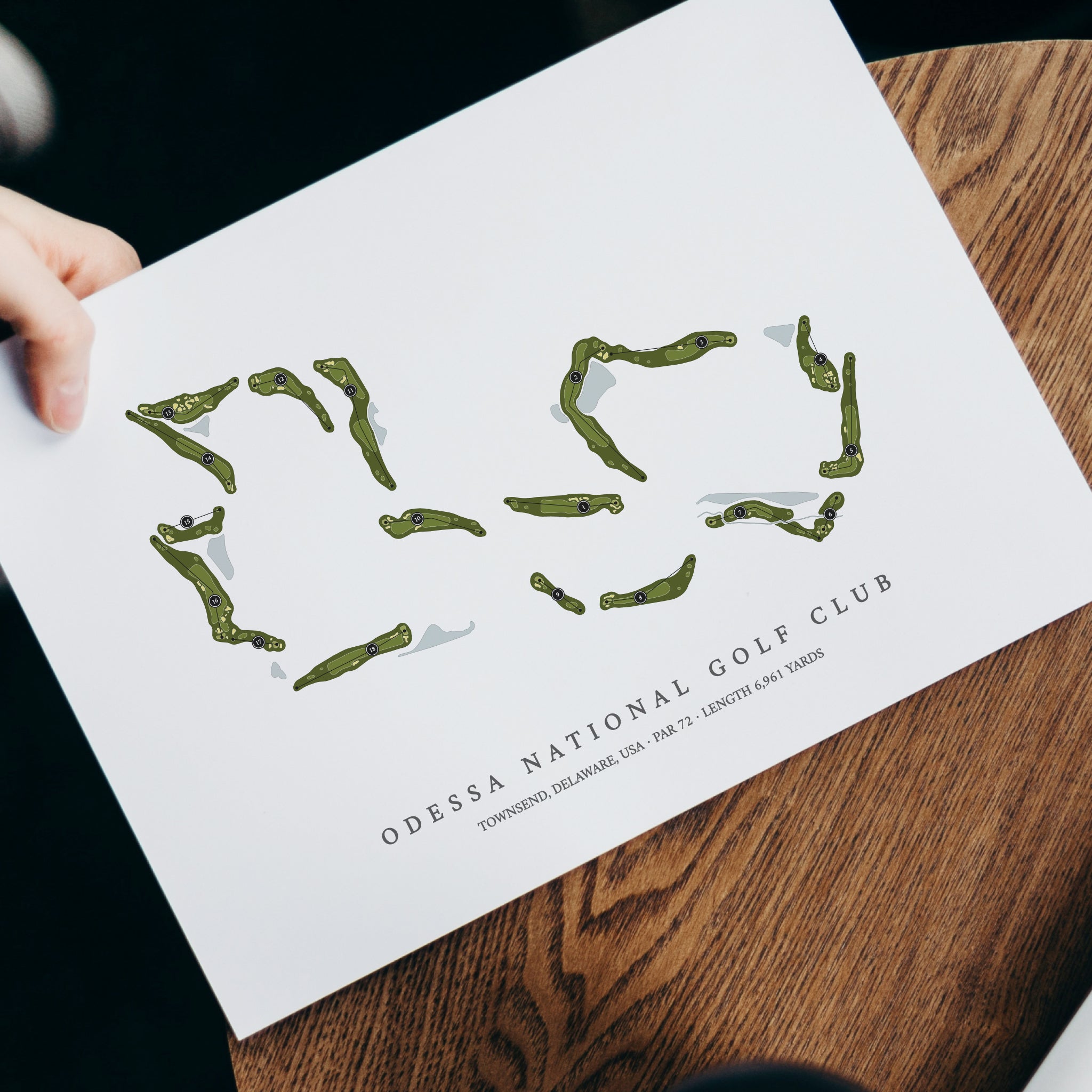 Odessa National Golf Club | Golf Course Map | With Laptop