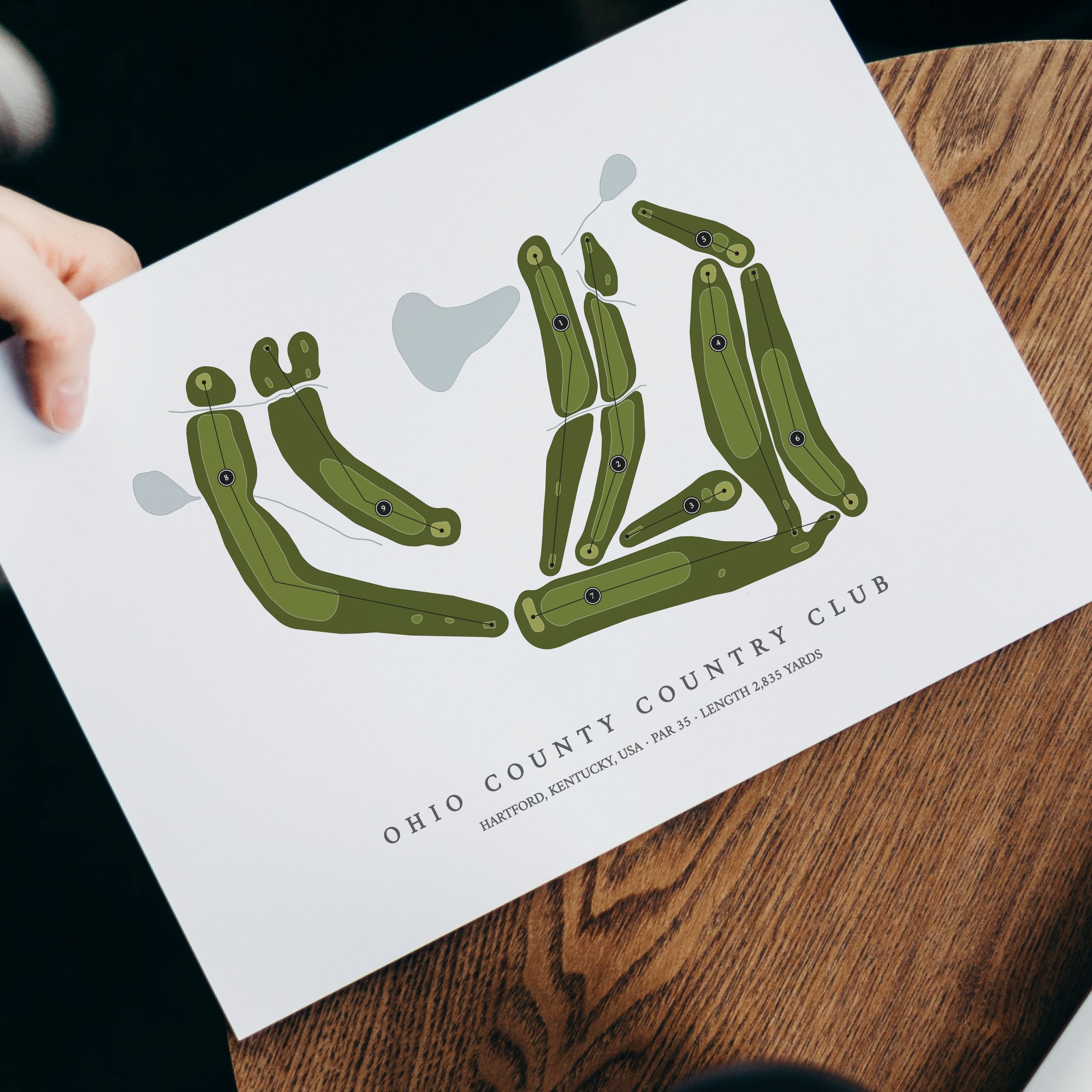 Ohio County Country Club | Golf Course Map | With Laptop