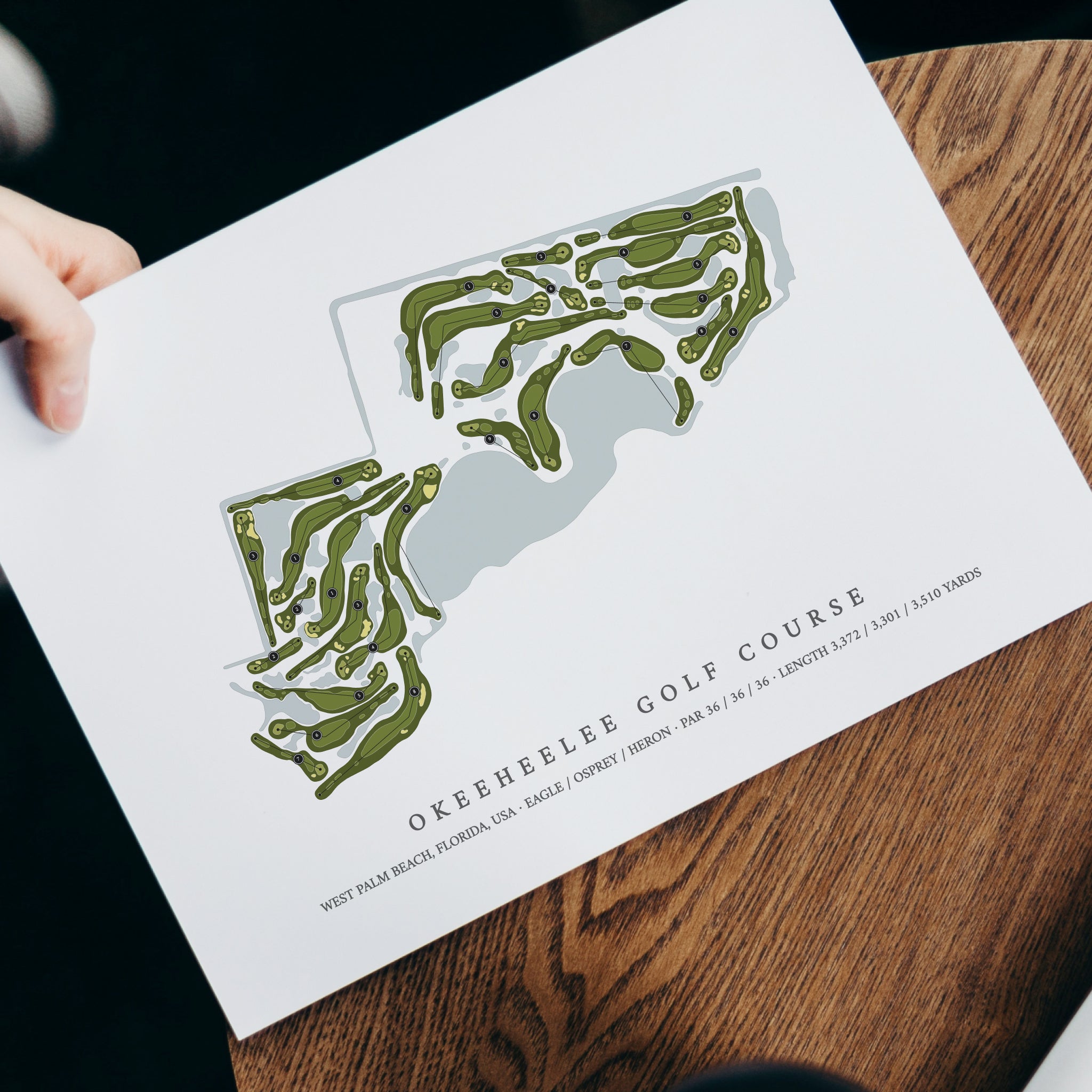 Okeeheelee Golf Course | Golf Course Map | With Laptop