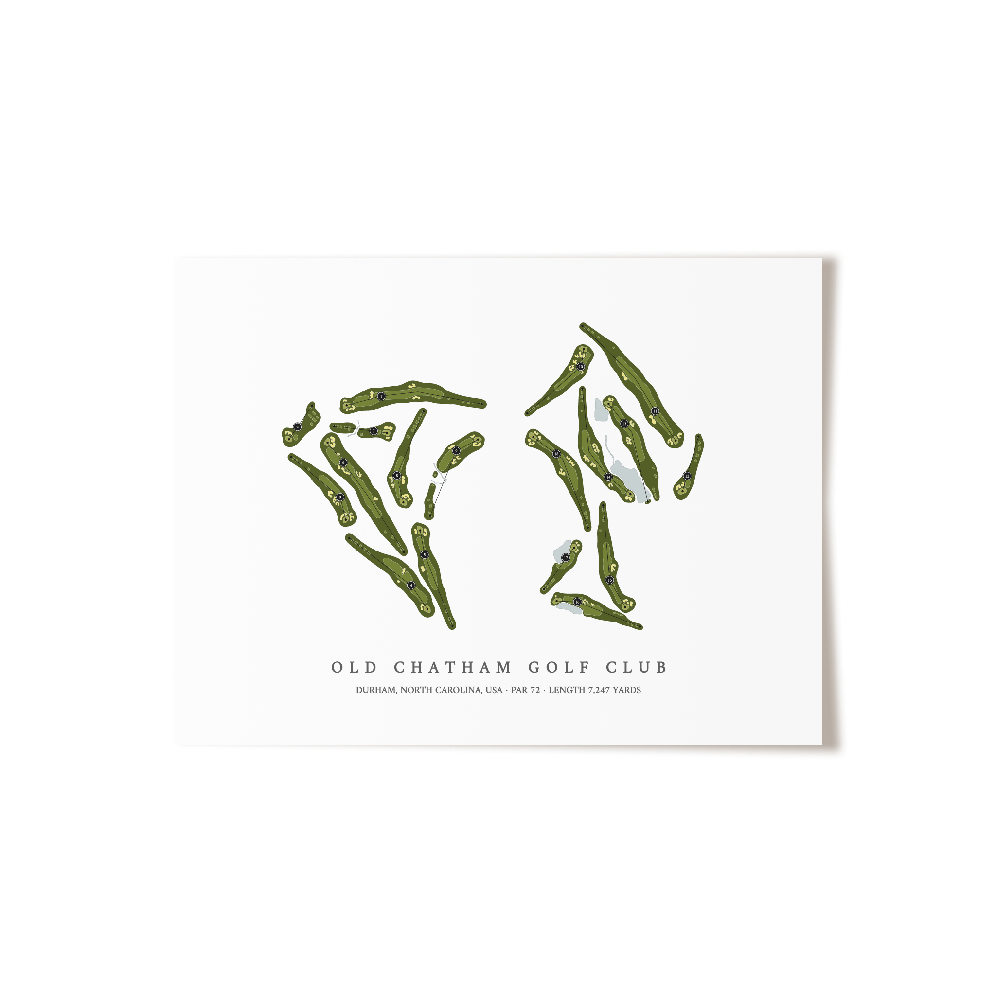 Old Chatham Golf Club | Golf Course Map | Unframed