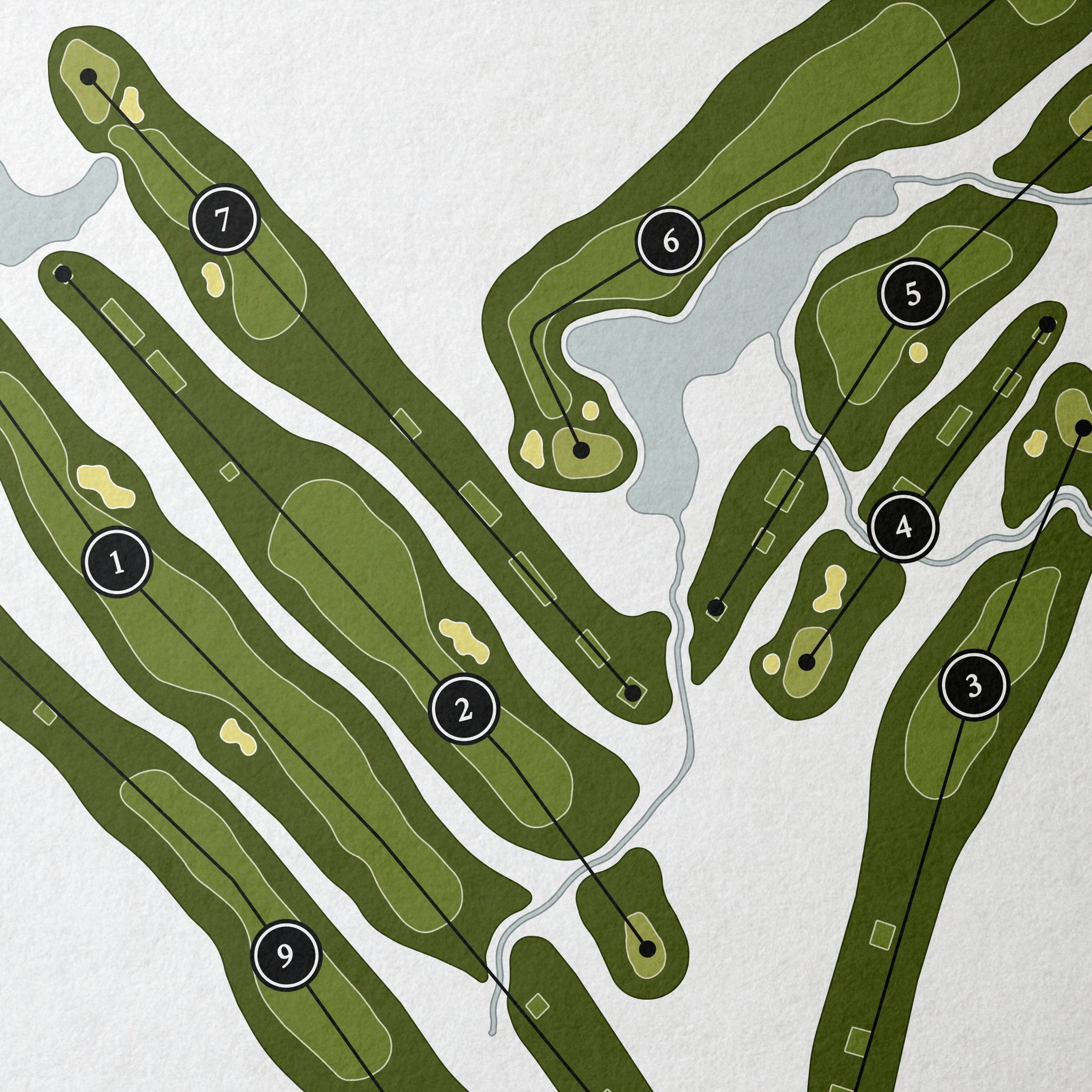 Old Edwards Club | Golf Course Print | Close Up