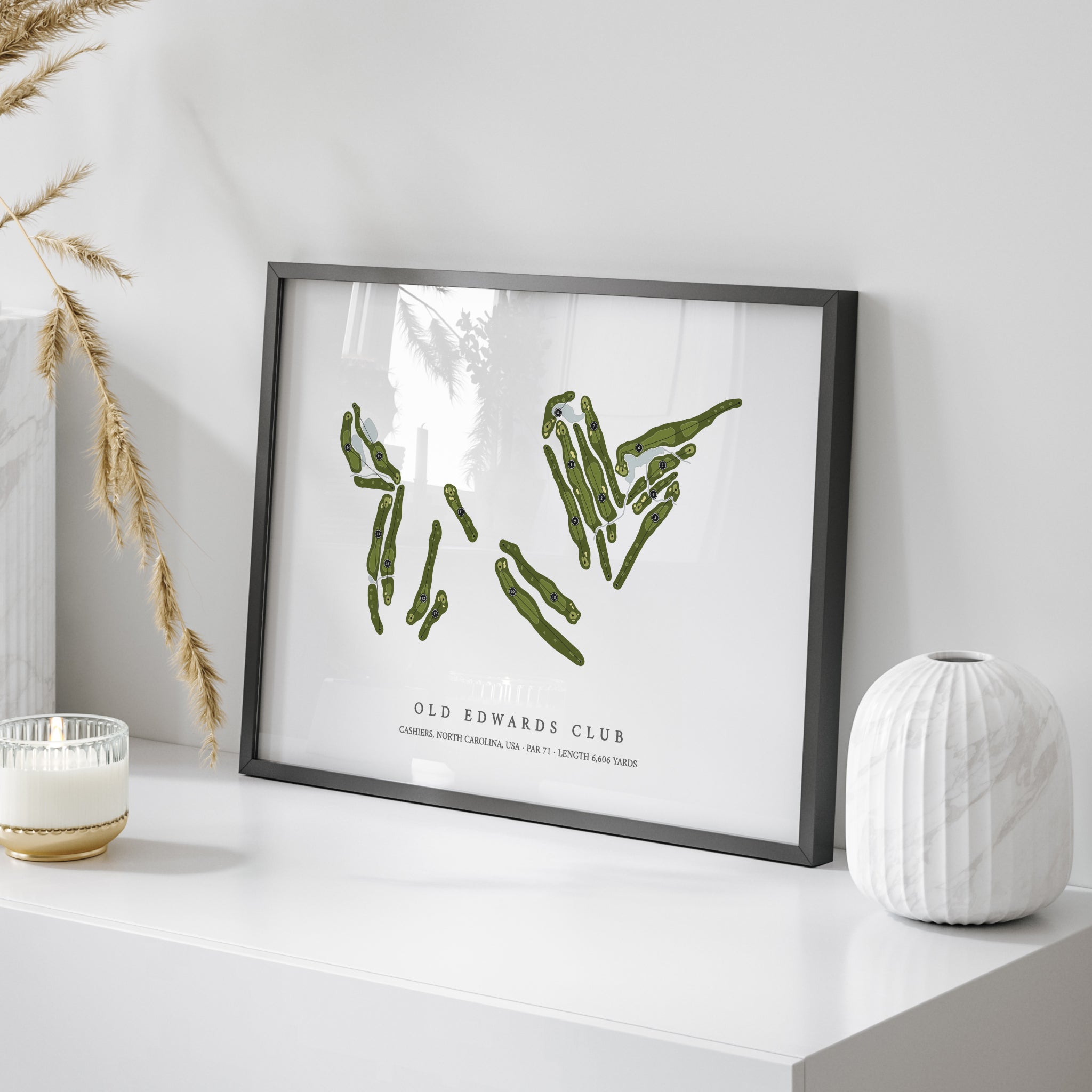 Old Edwards Club | Golf Course Print | On Table