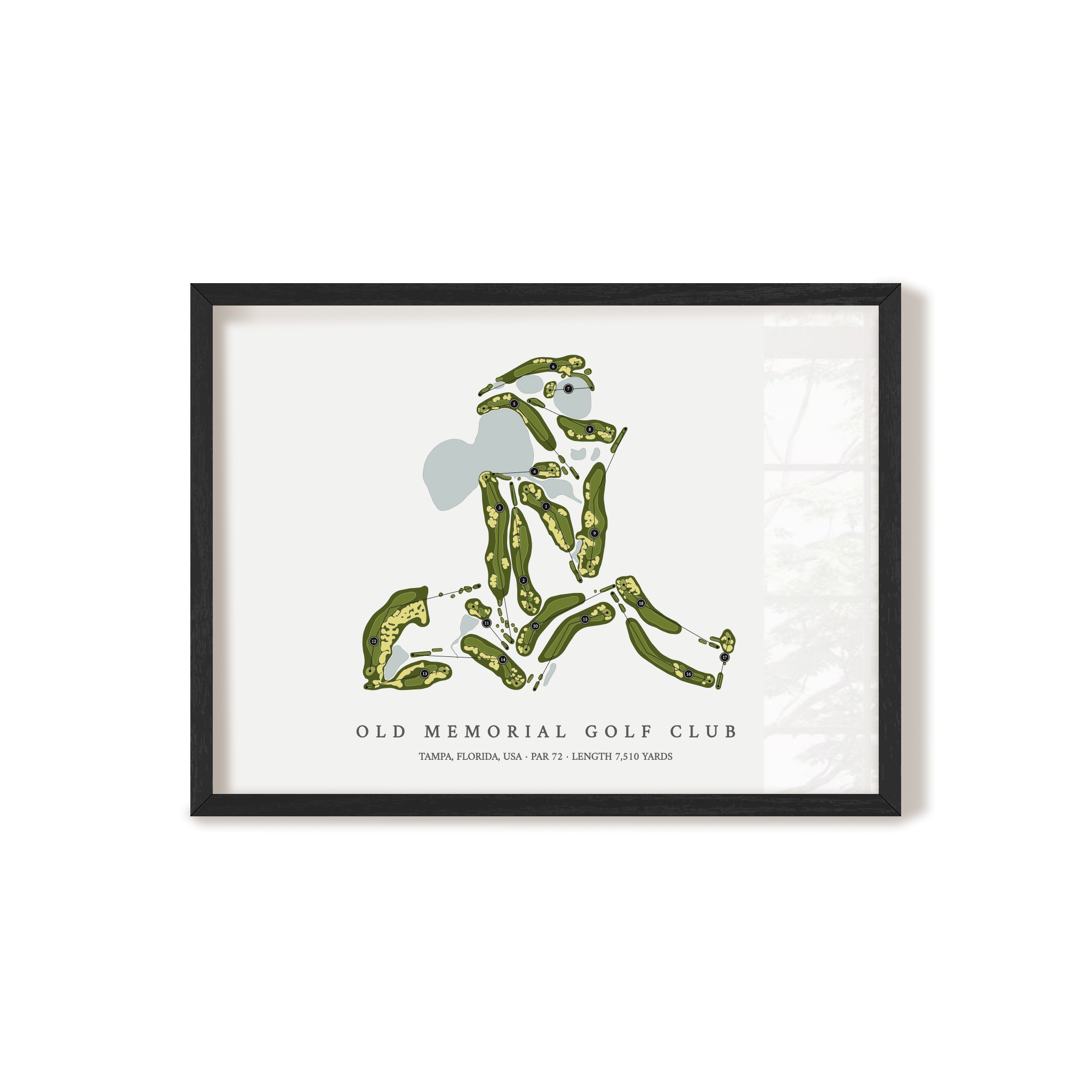 Old Memorial Golf Club | Golf Course Print | Black+Frame