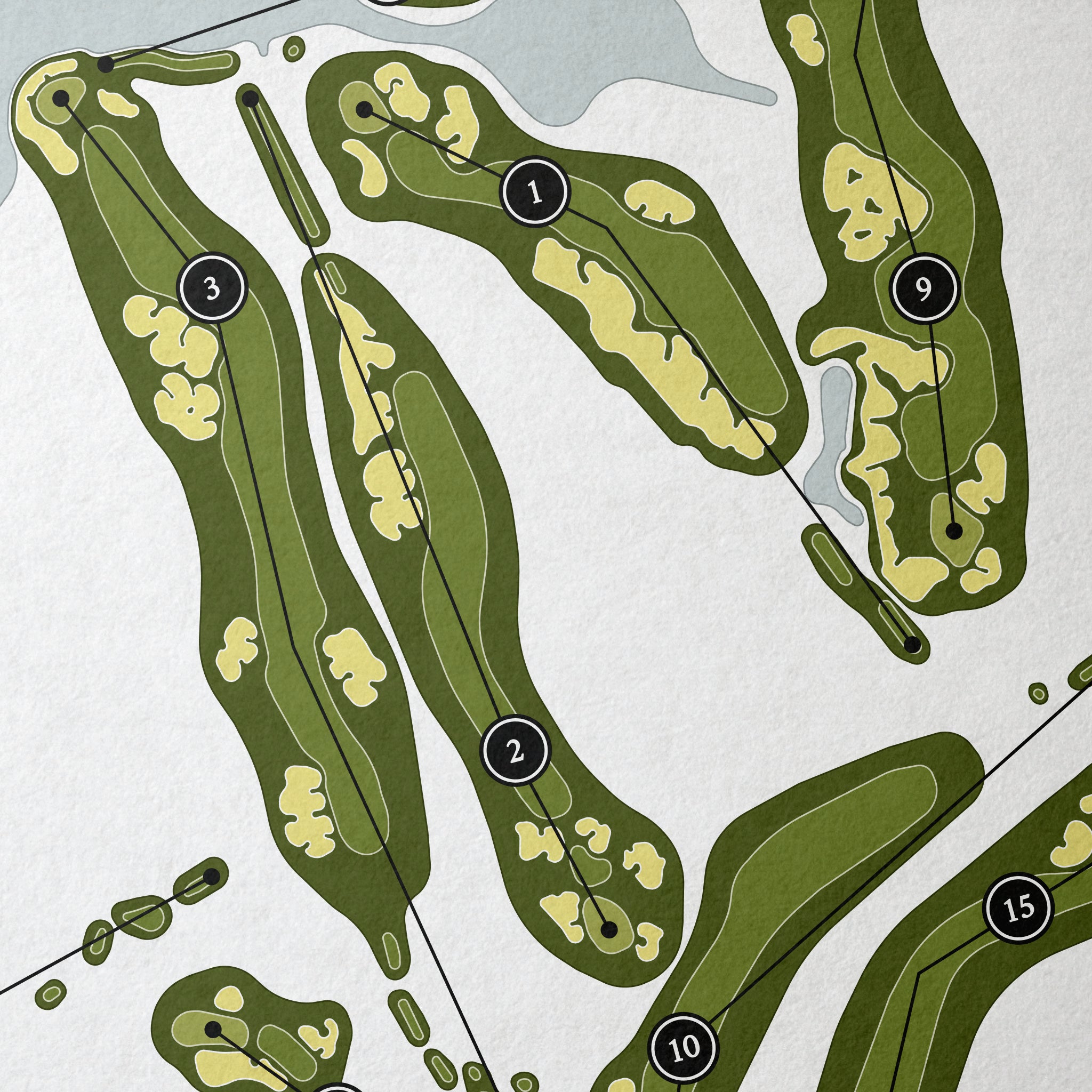 Old Memorial Golf Club | Golf Course Print | Close+Up
