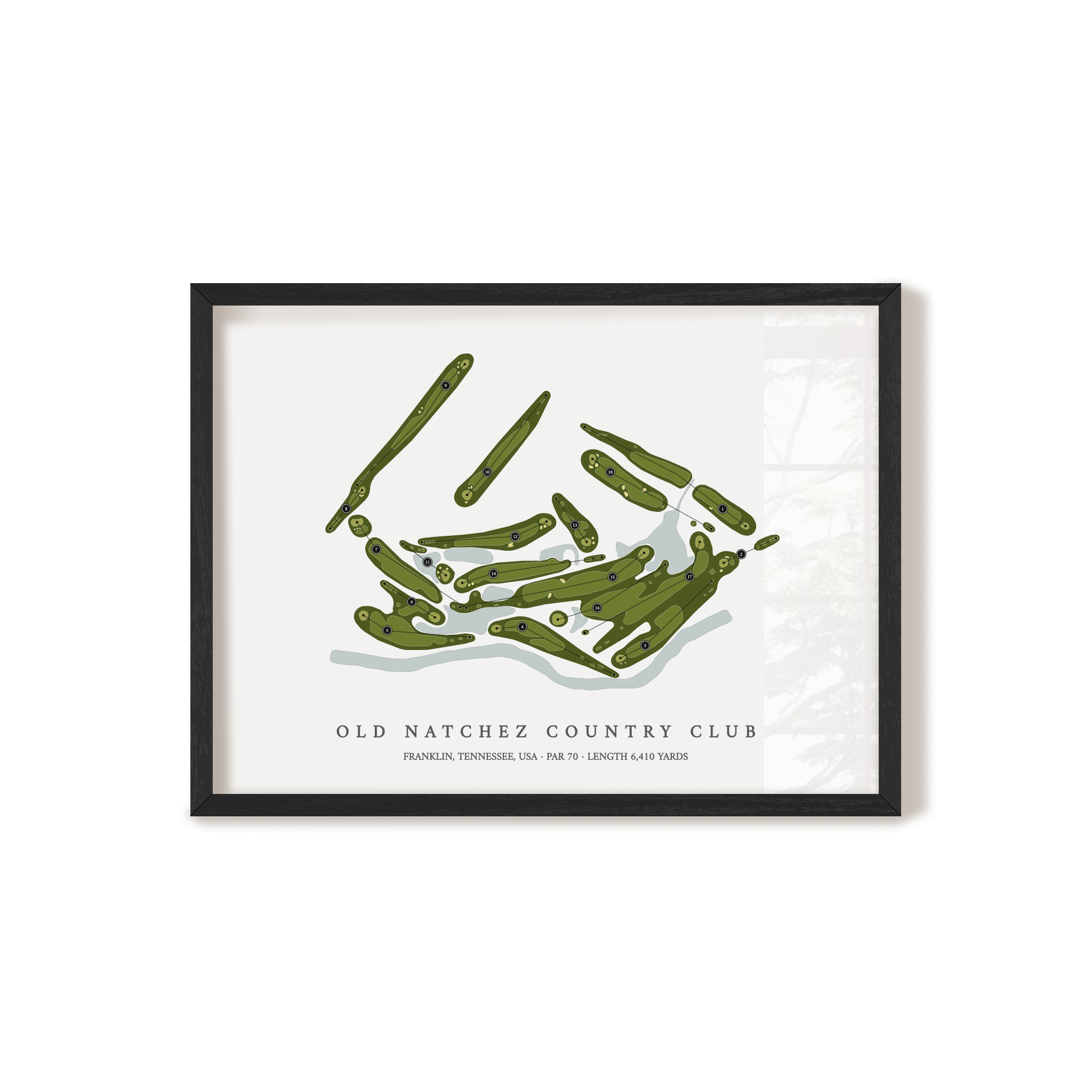 Old Natchez Country Club | Golf Course Print | Black Frame