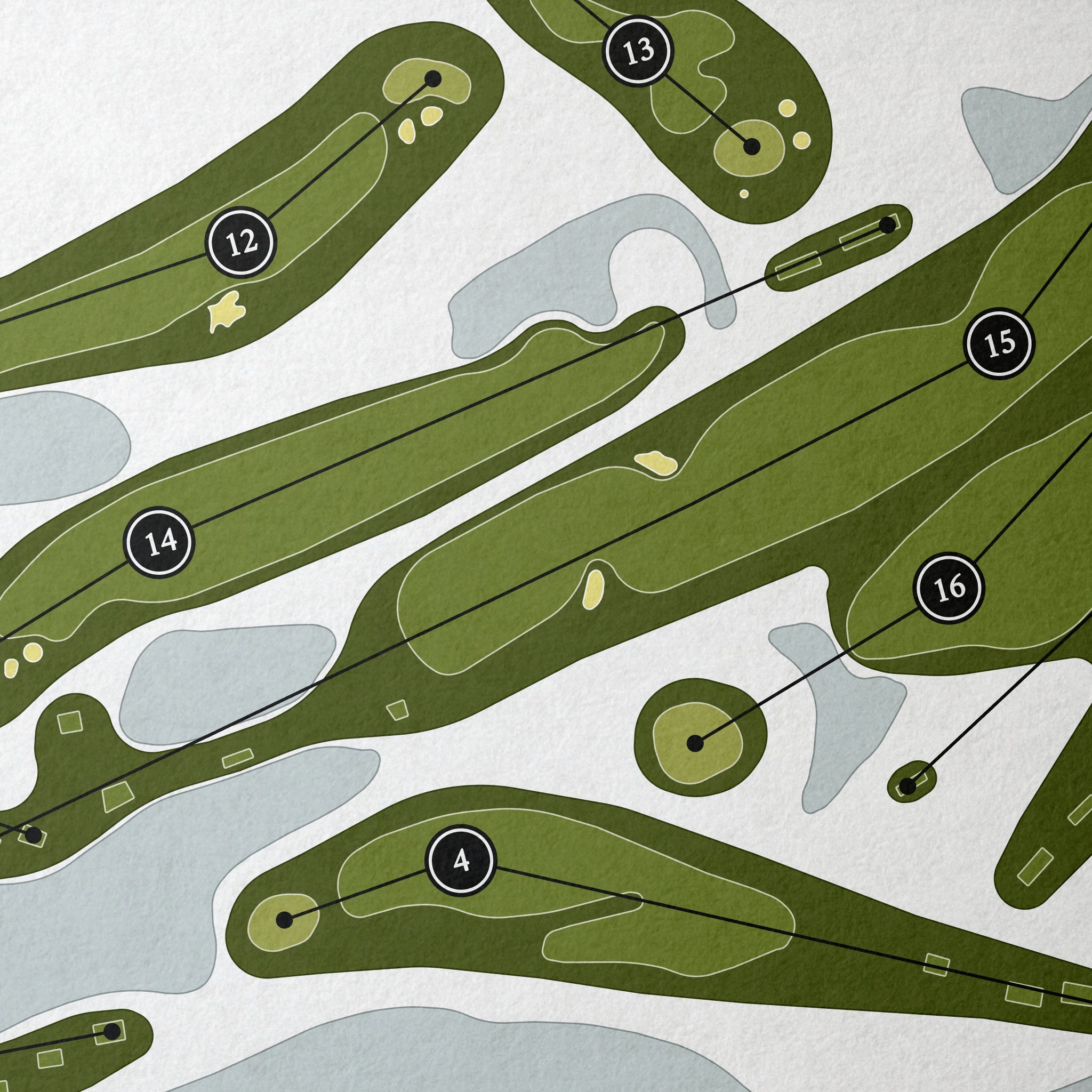 Old Natchez Country Club | Golf Course Print | Close Up