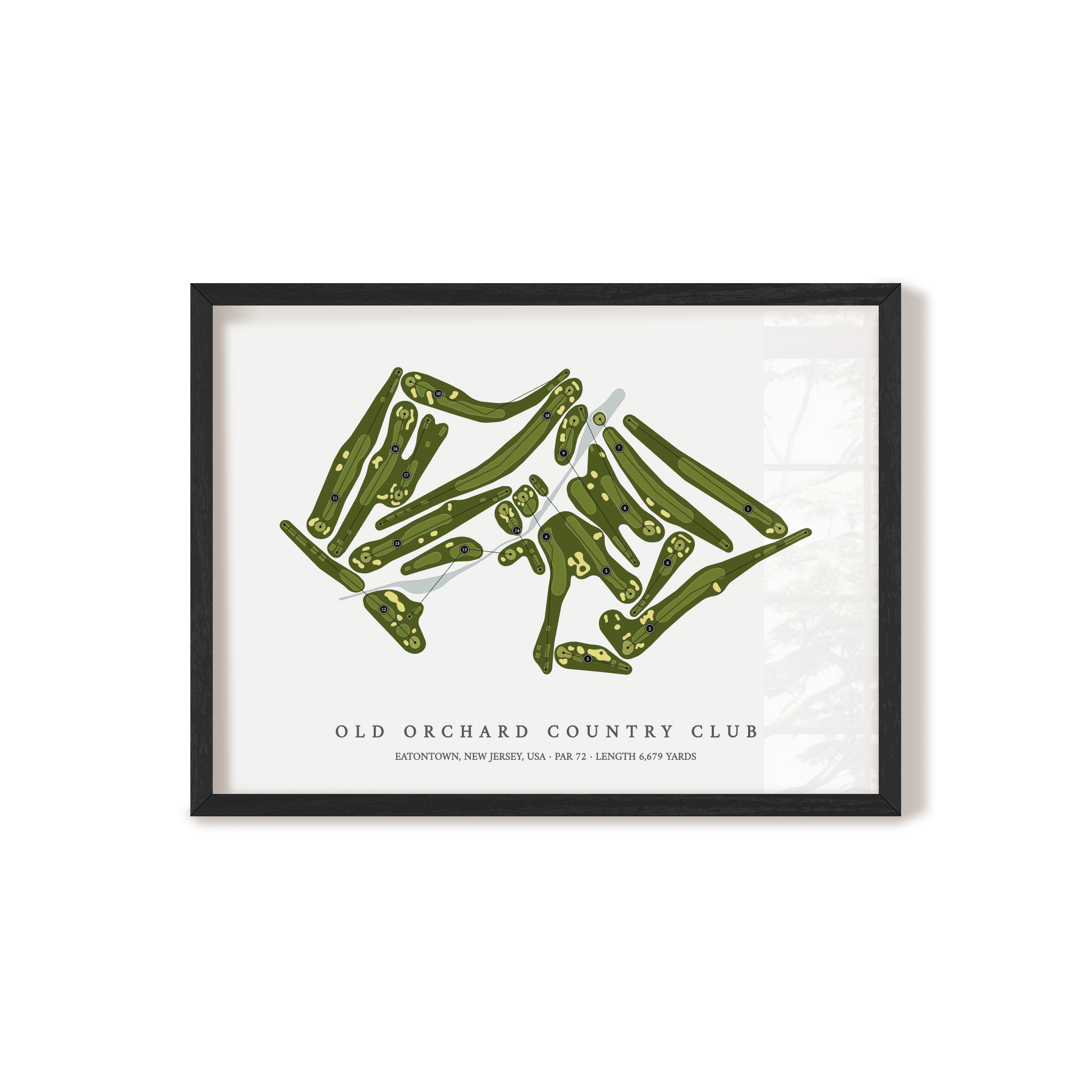 Old Orchard Country Club | Golf Course Map | Black+Frame