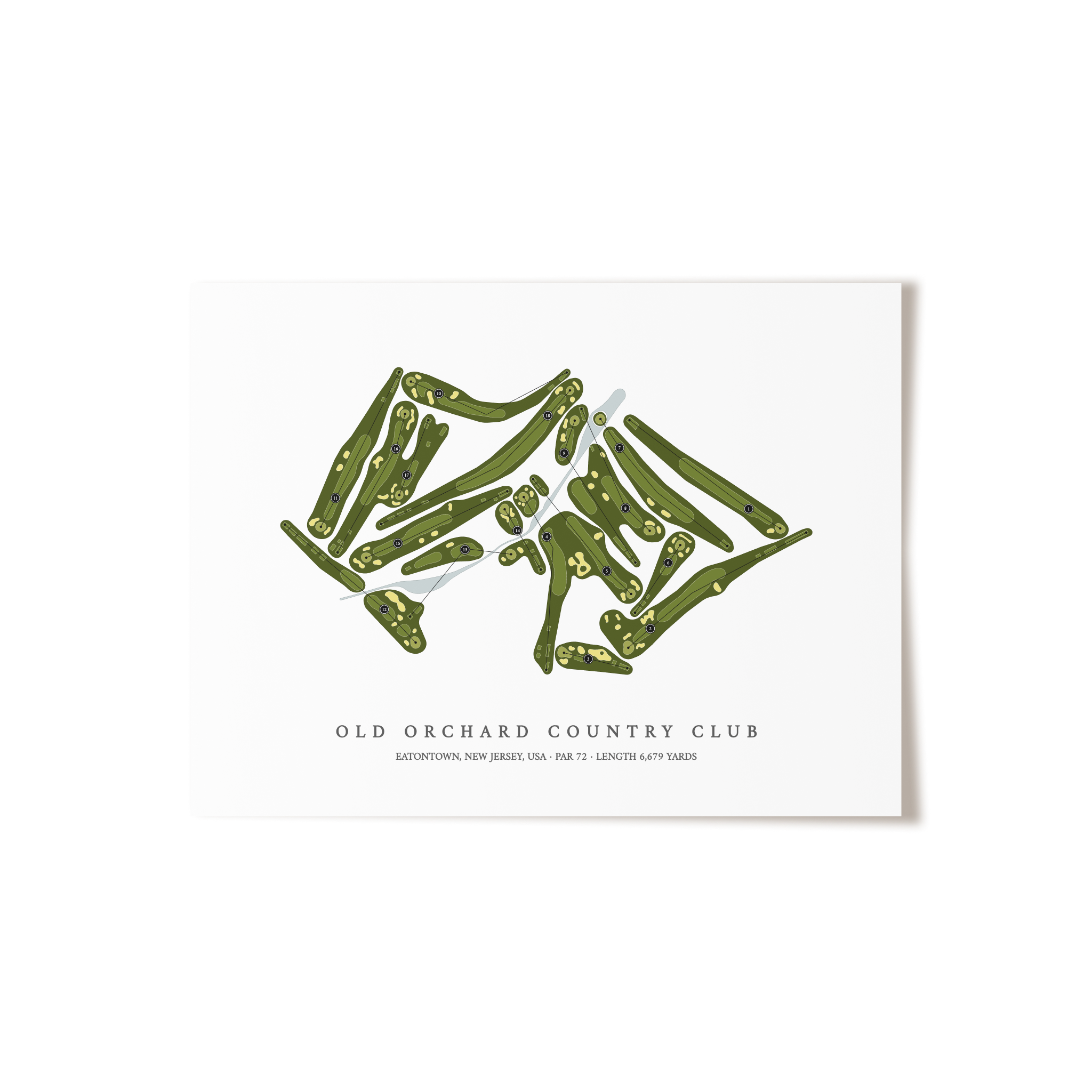 Old Orchard Country Club | Golf Course Map | Unframed