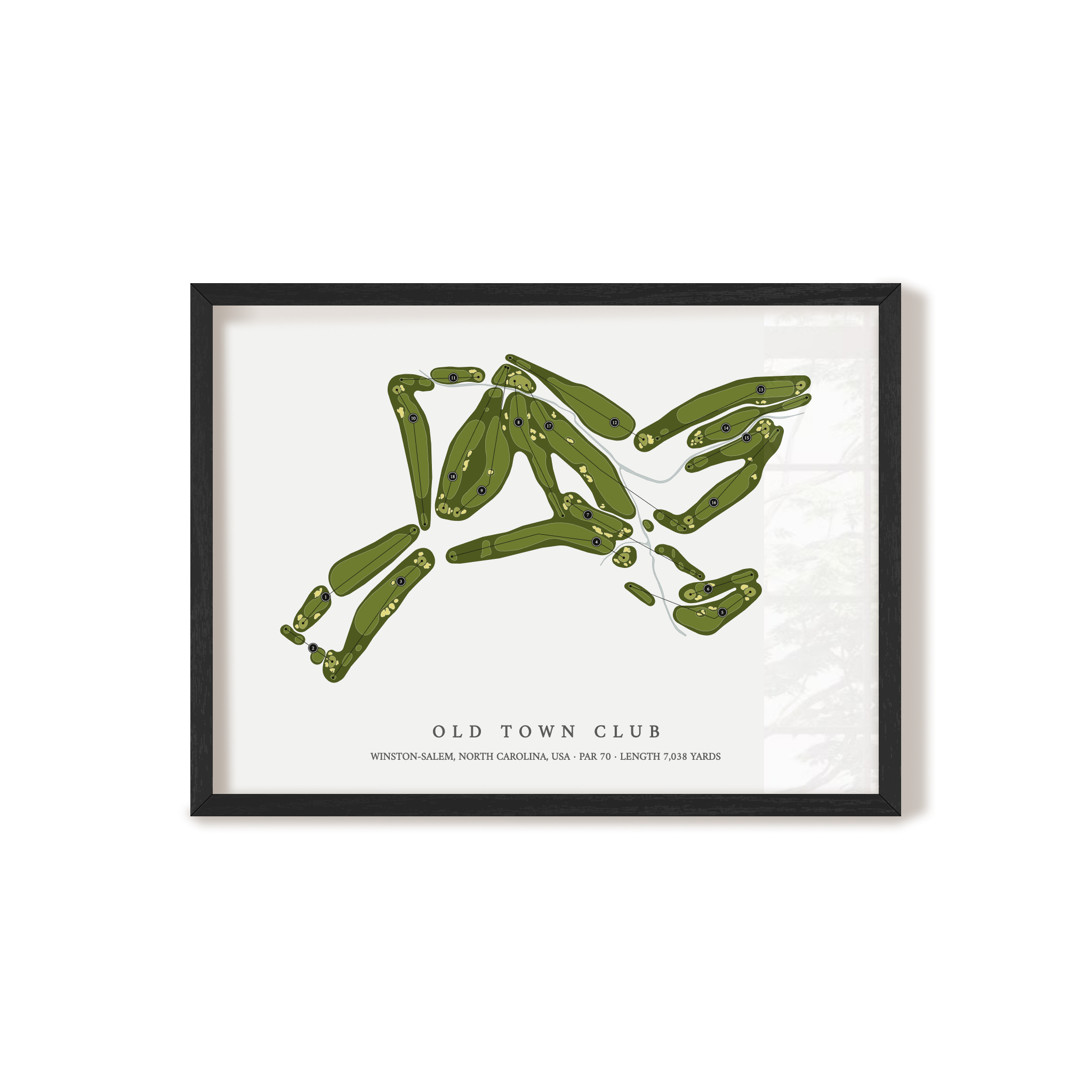 Old Town Club | Golf Course Map | Black+Frame