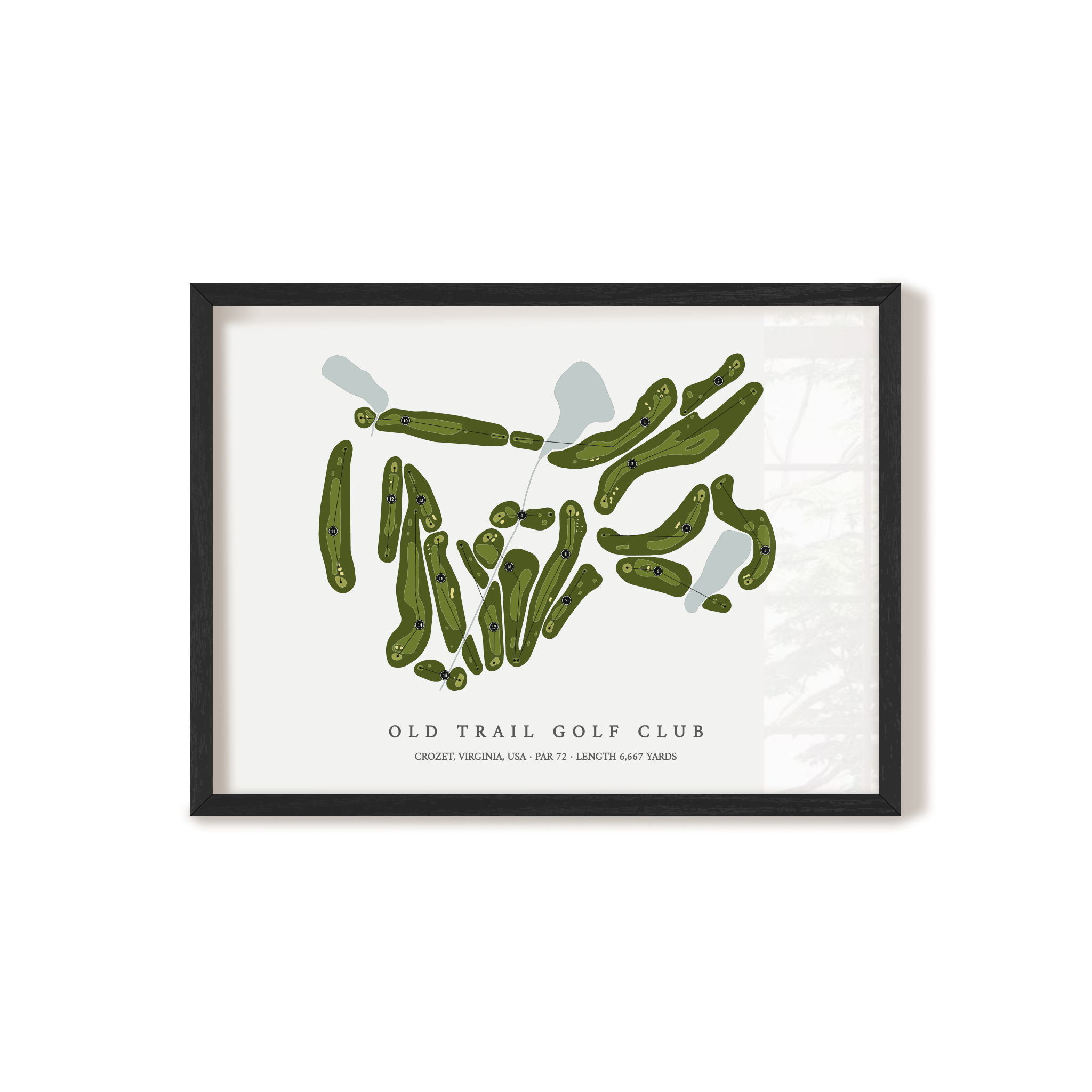 Old Trail Golf Club | Golf Course Print | Black+Frame
