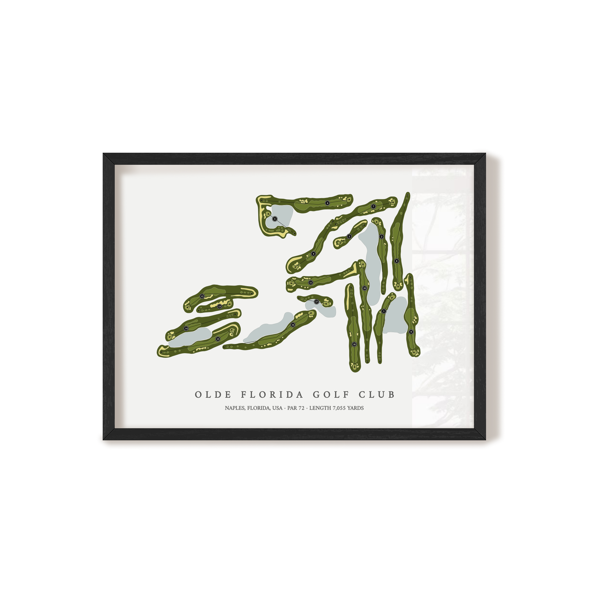 Olde Florida Golf Club | Golf Course Print | Black+Frame