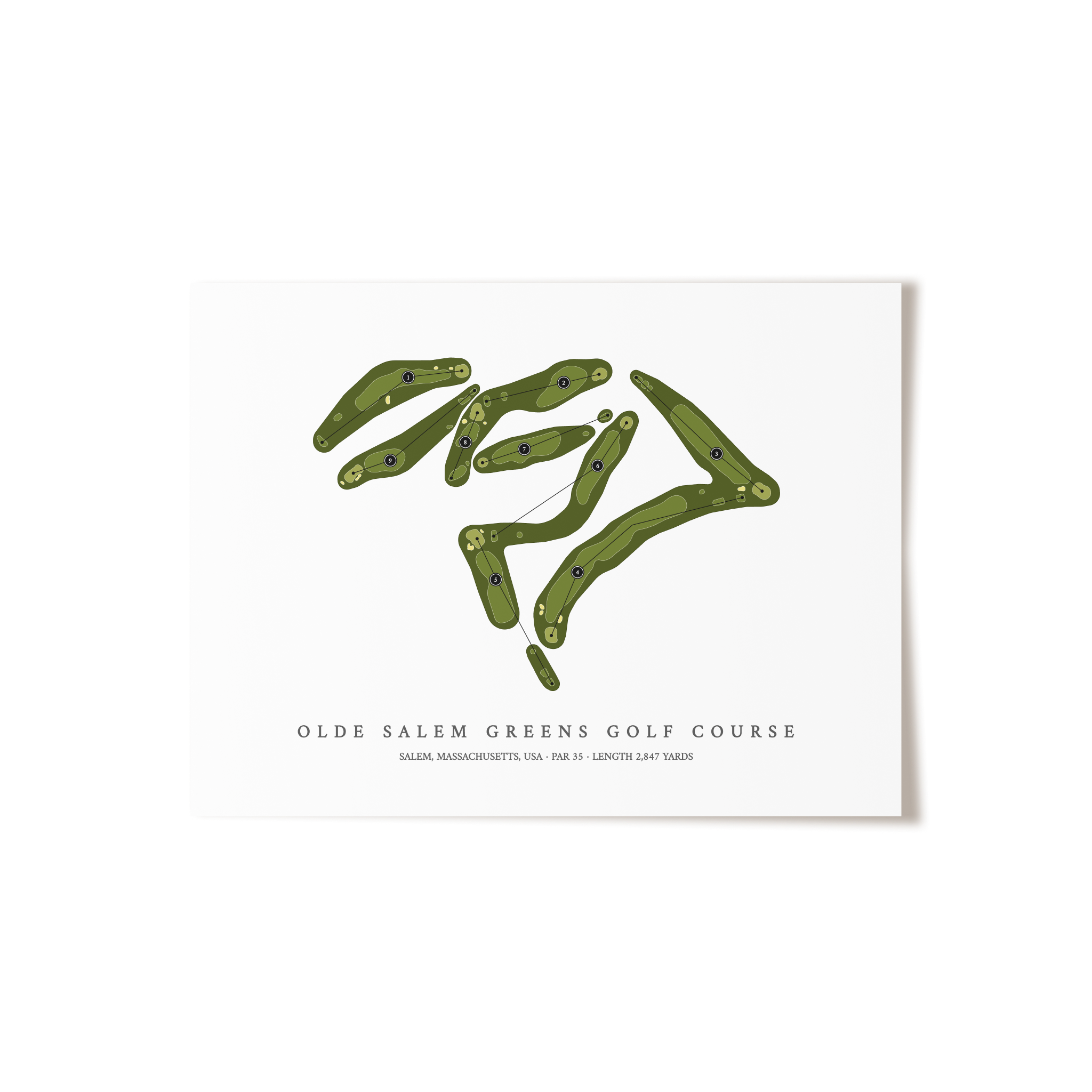 Olde Salem Greens Golf Course | Golf Course Map | Unframed