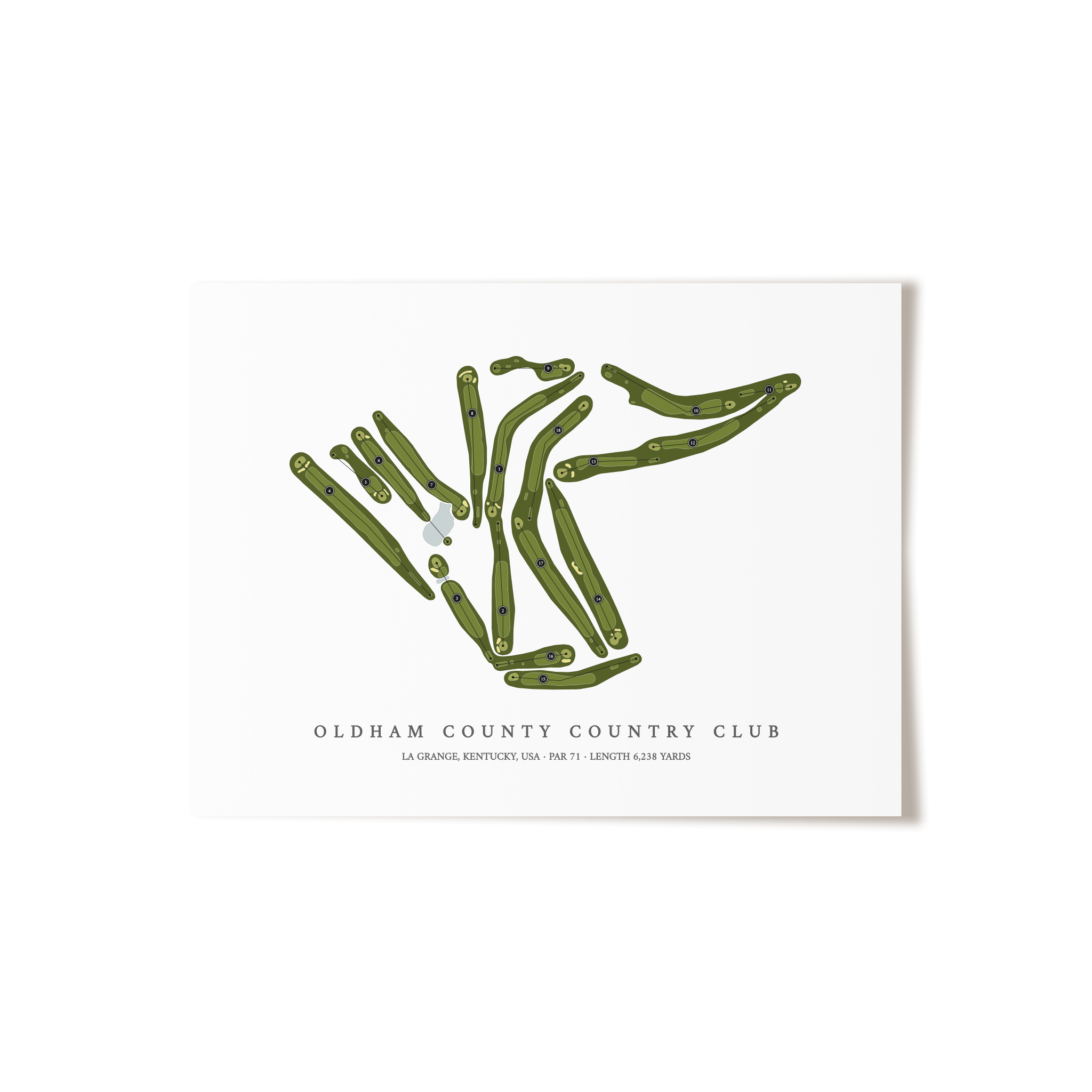 Oldham County Country Club | Golf Course Print | Unframed