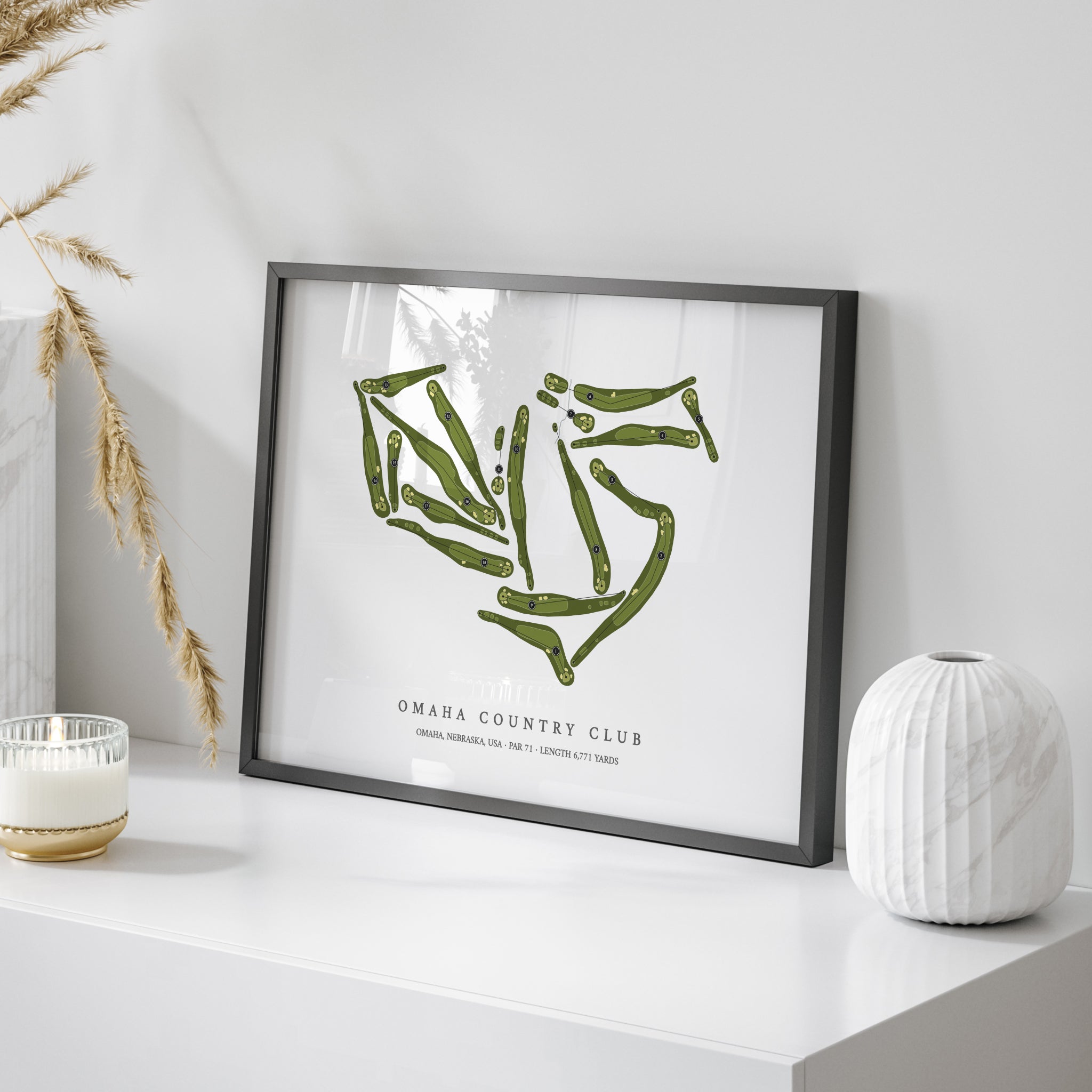Omaha Country Club | Golf Course Map | On Table