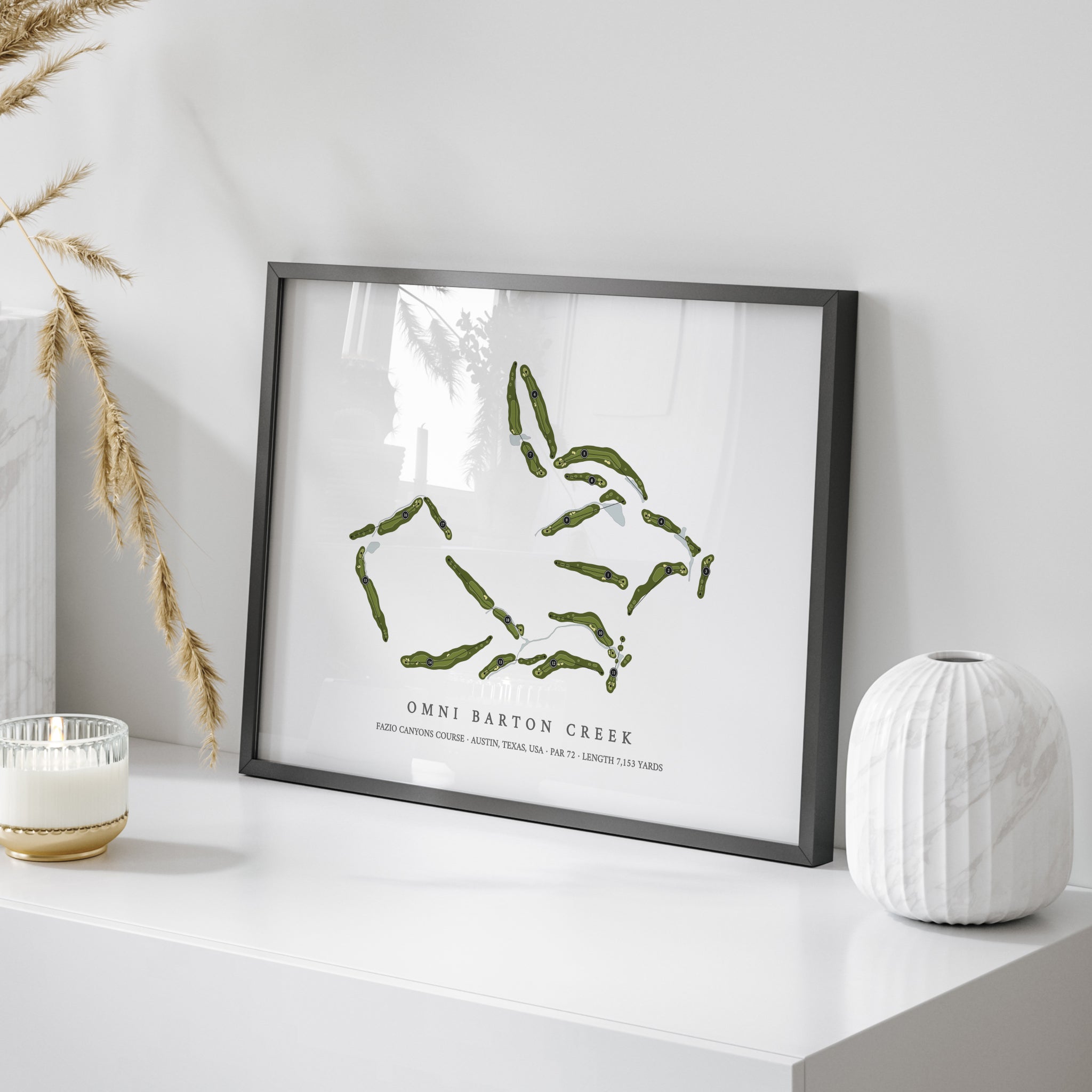 Omni Barton Creek - Fazio Canyons Course | Golf Course Print | On Table