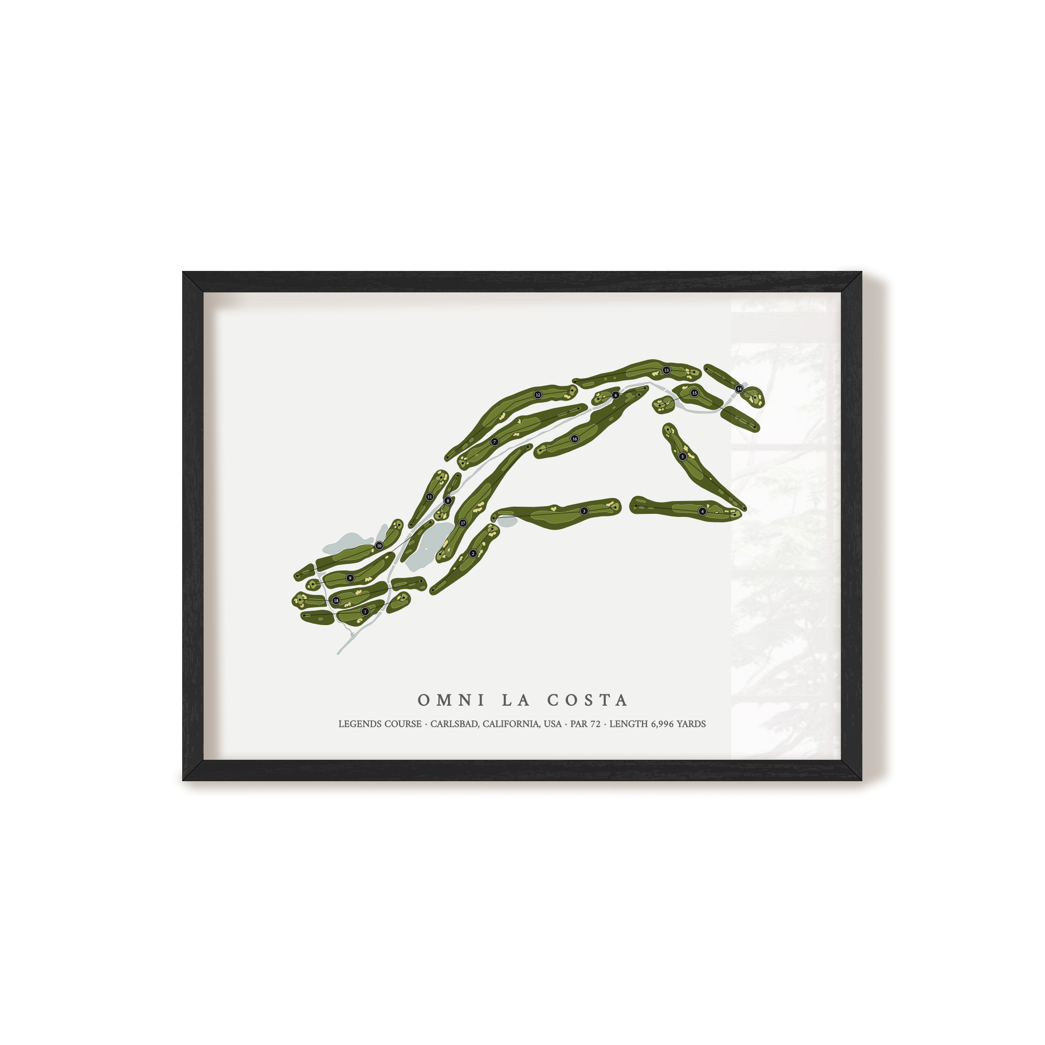 Omni La Costa Resort & Spa - Legends Course | Golf Course Print | Black+Frame