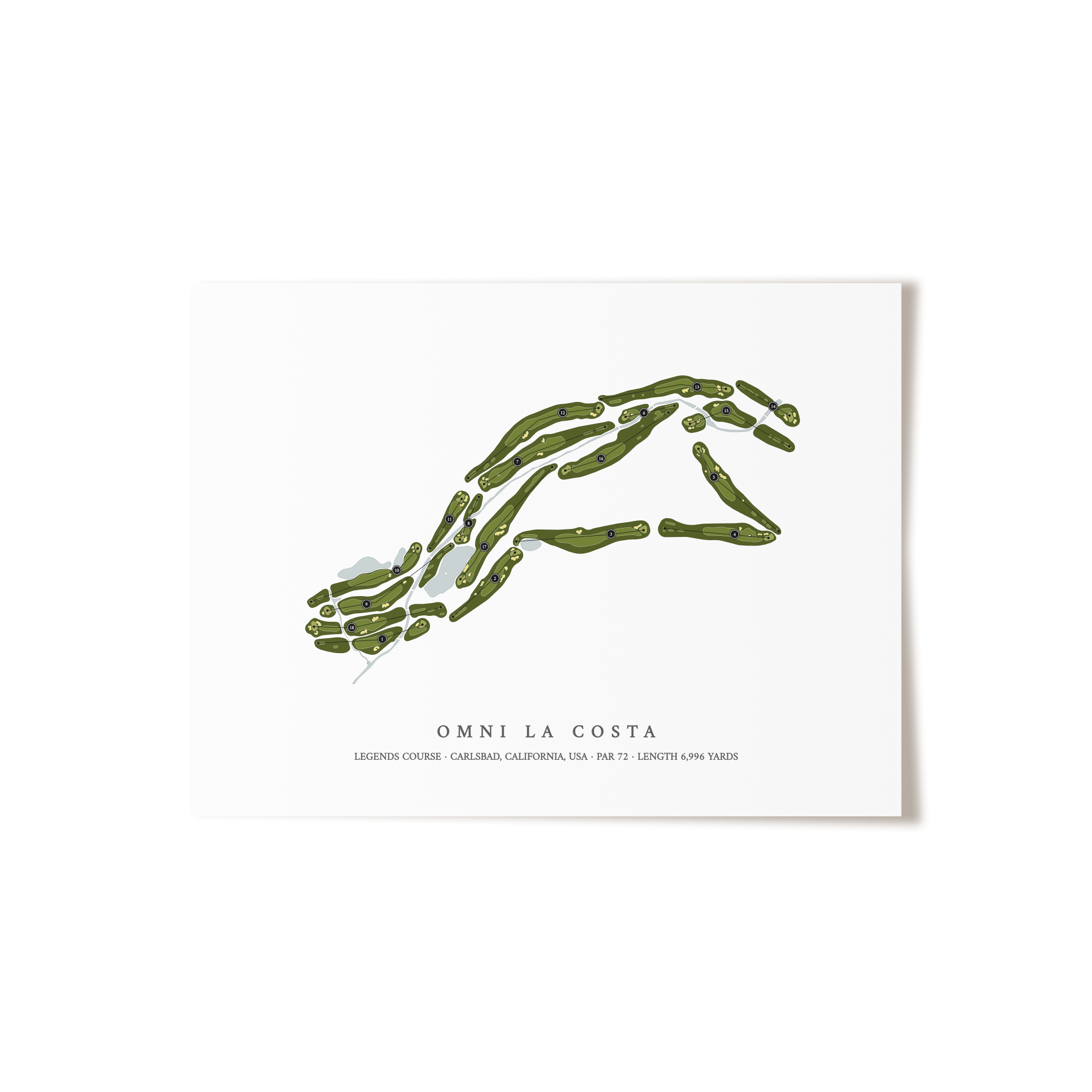 Omni La Costa Resort & Spa - Legends Course | Golf Course Print | Unframed