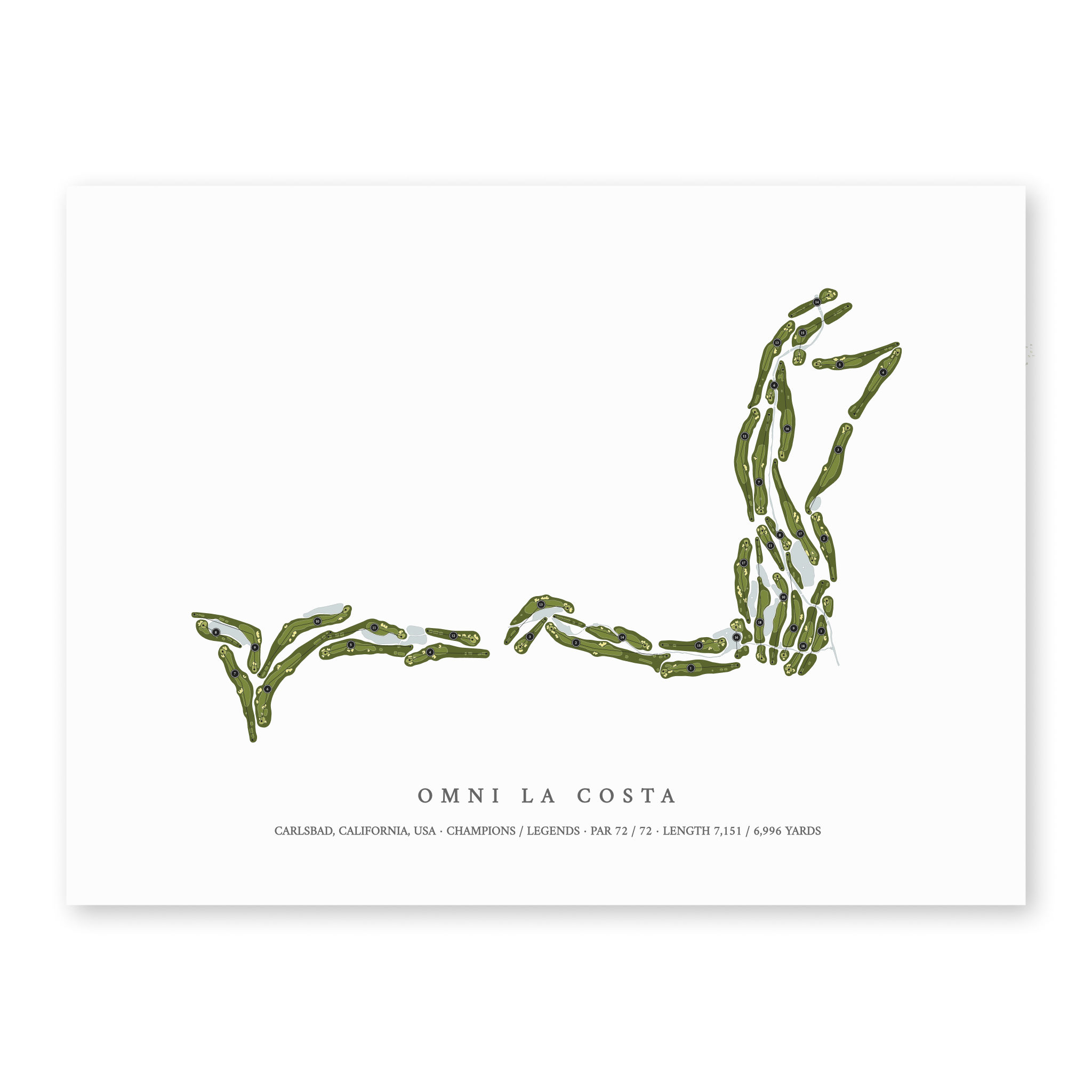 Omni La Costa Resort & Spa | Golf Course Print | Unframed