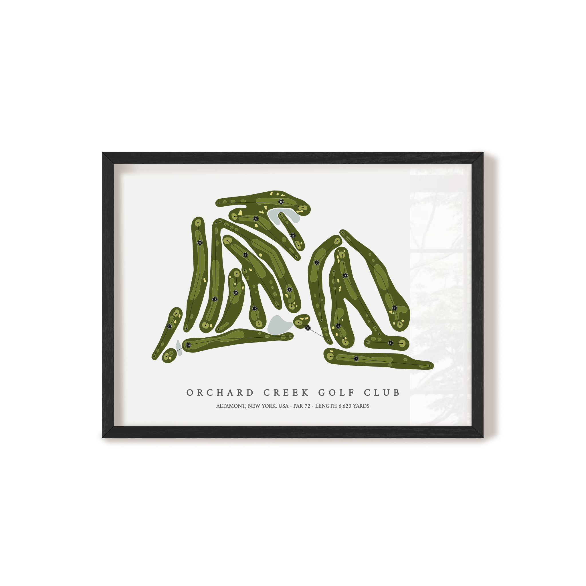 Orchard Creek Golf Club | Golf Course Map | Black+Frame