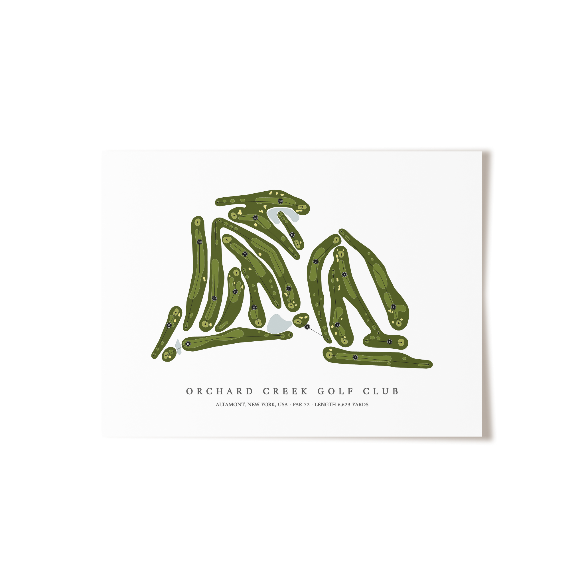 Orchard Creek Golf Club | Golf Course Map | Unframed