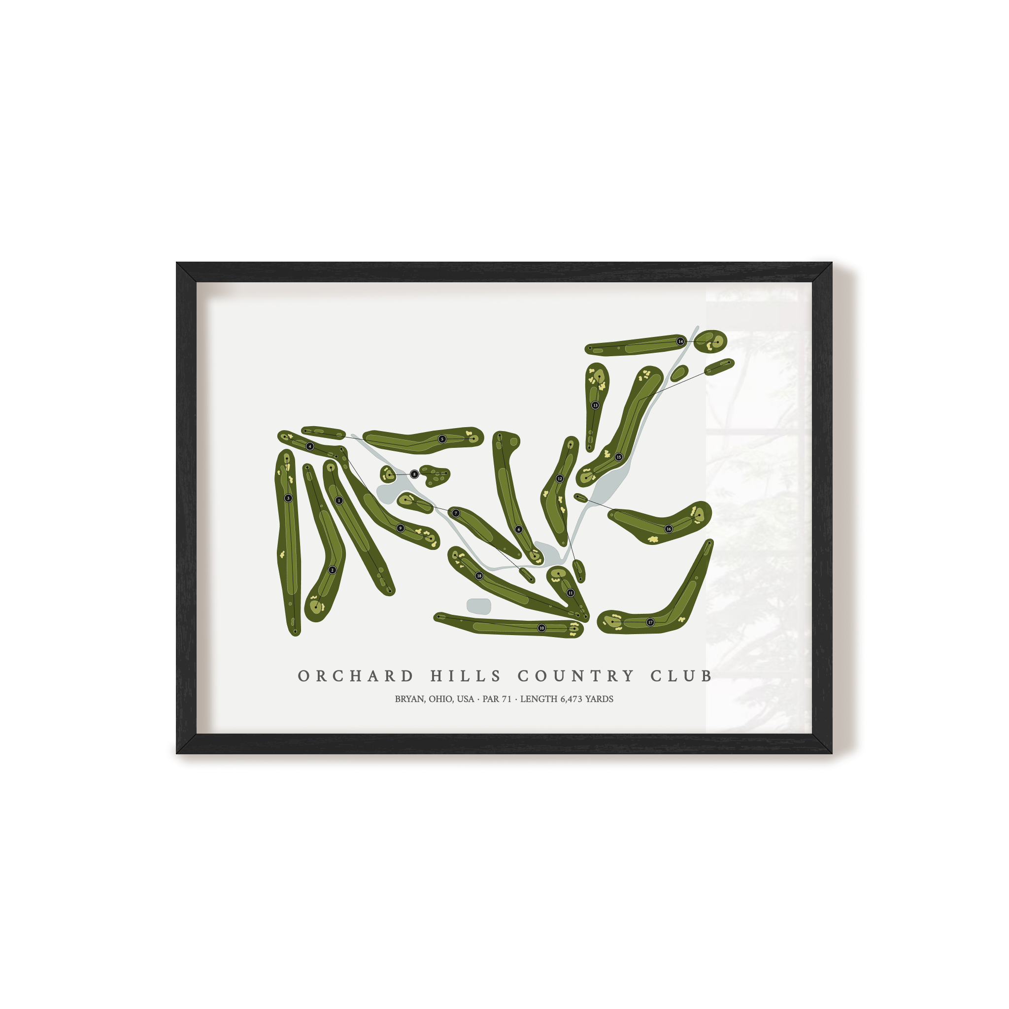 Orchard Hills Country Club | Golf Course Map | Black+Frame