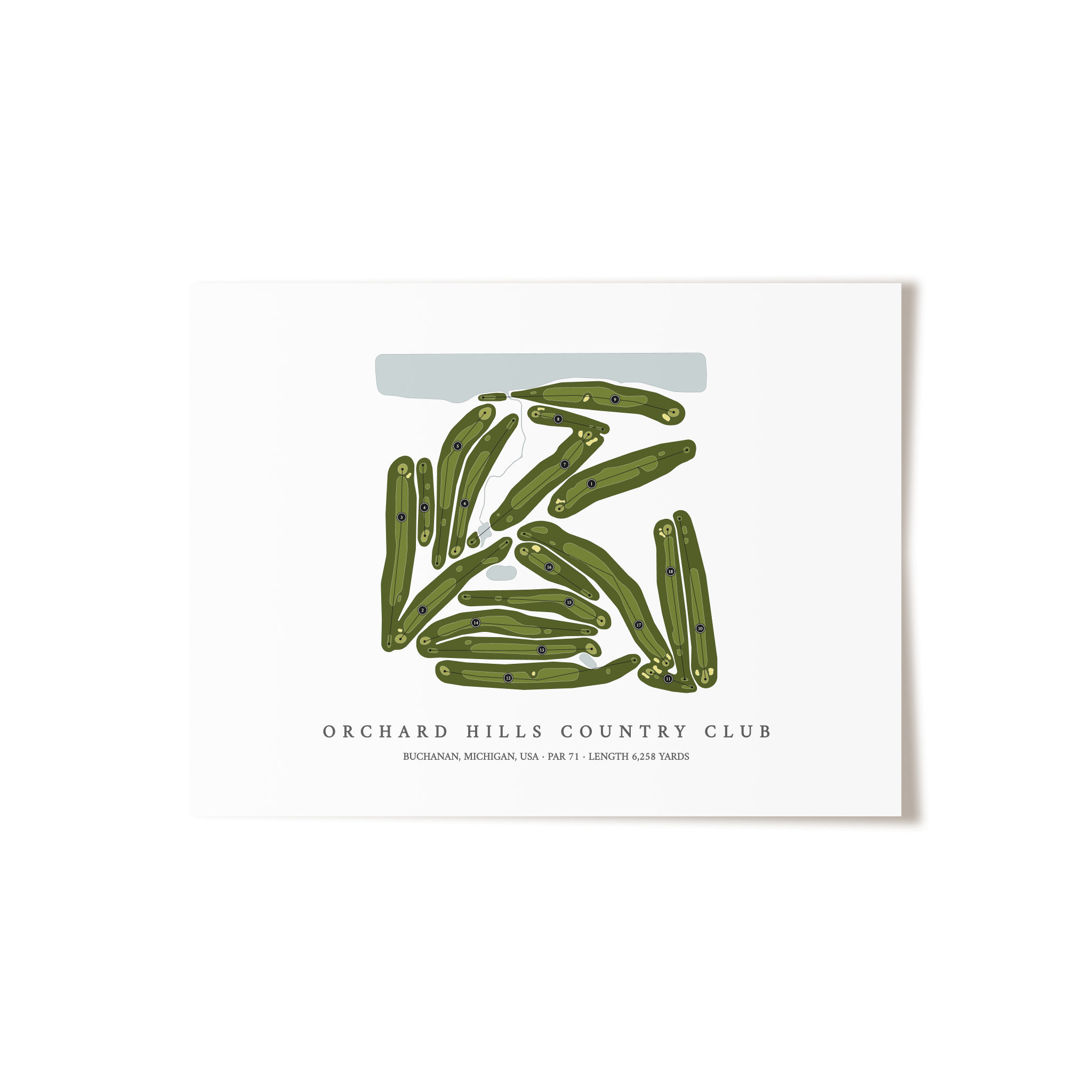 Orchard Hills Country Club | Golf Course Print | Unframed