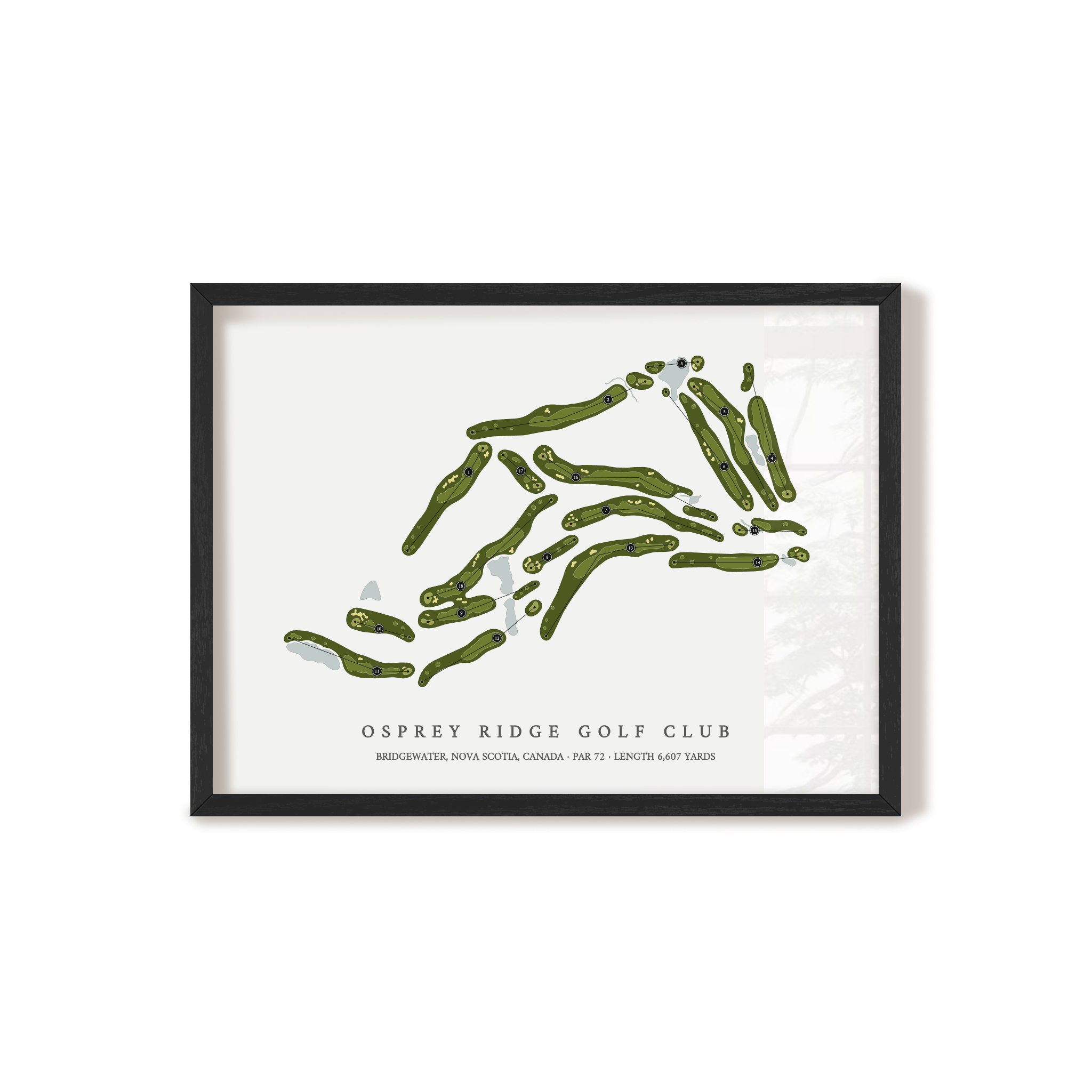 Osprey Ridge Golf Club | Golf Course Map | Black Frame