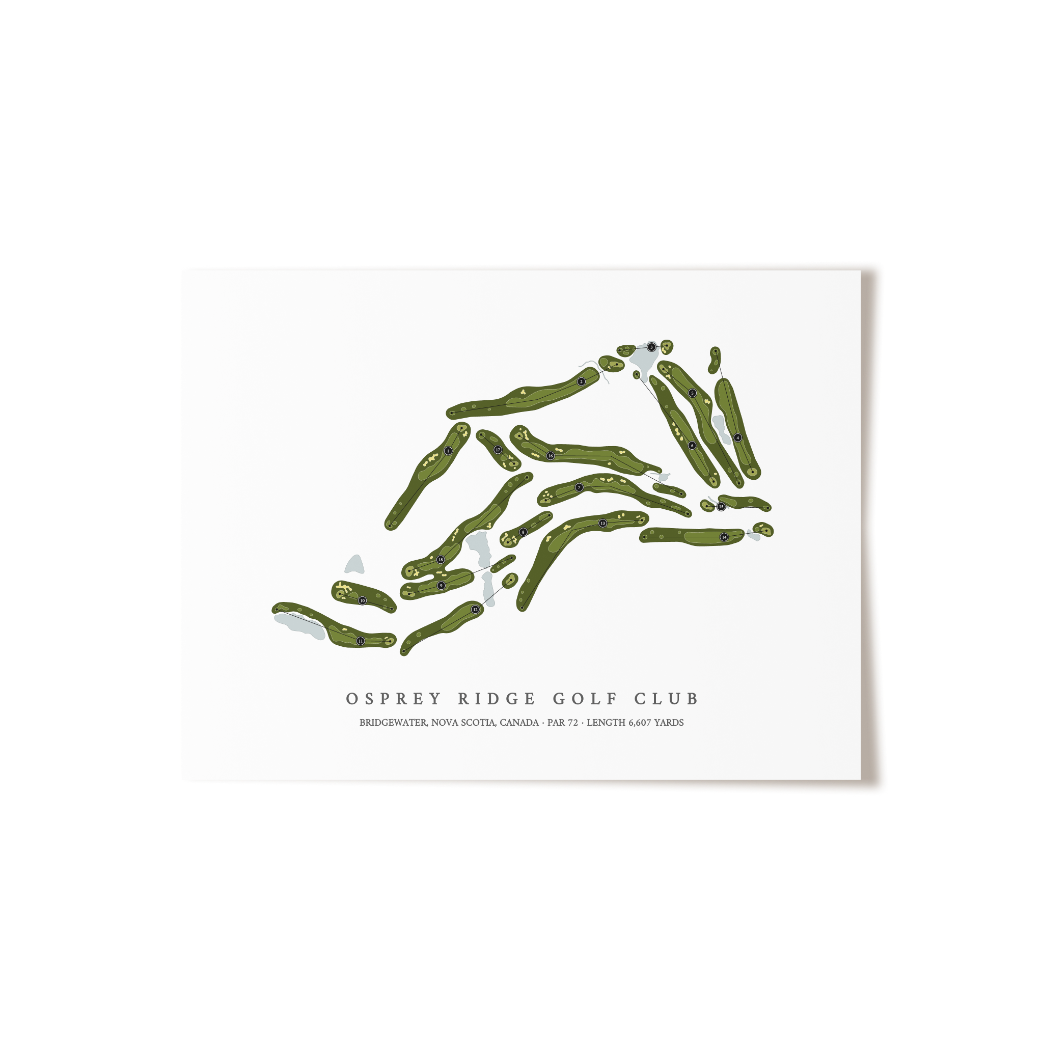 Osprey Ridge Golf Club | Golf Course Map | Unframed