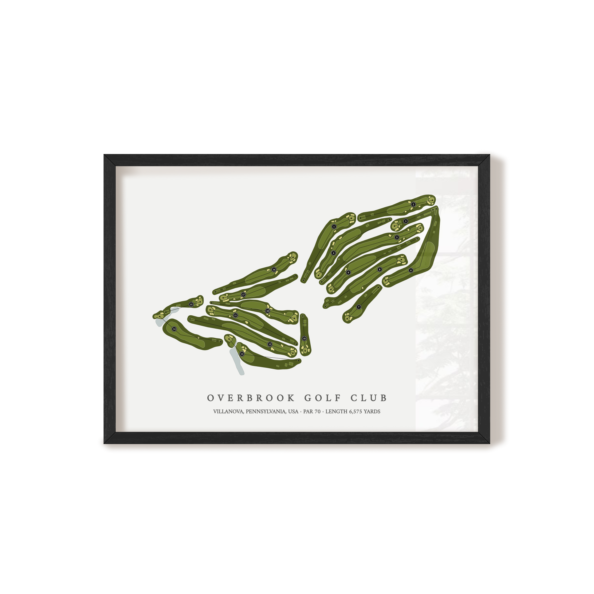 Overbrook Golf Club | Golf Course Print | Black Frame