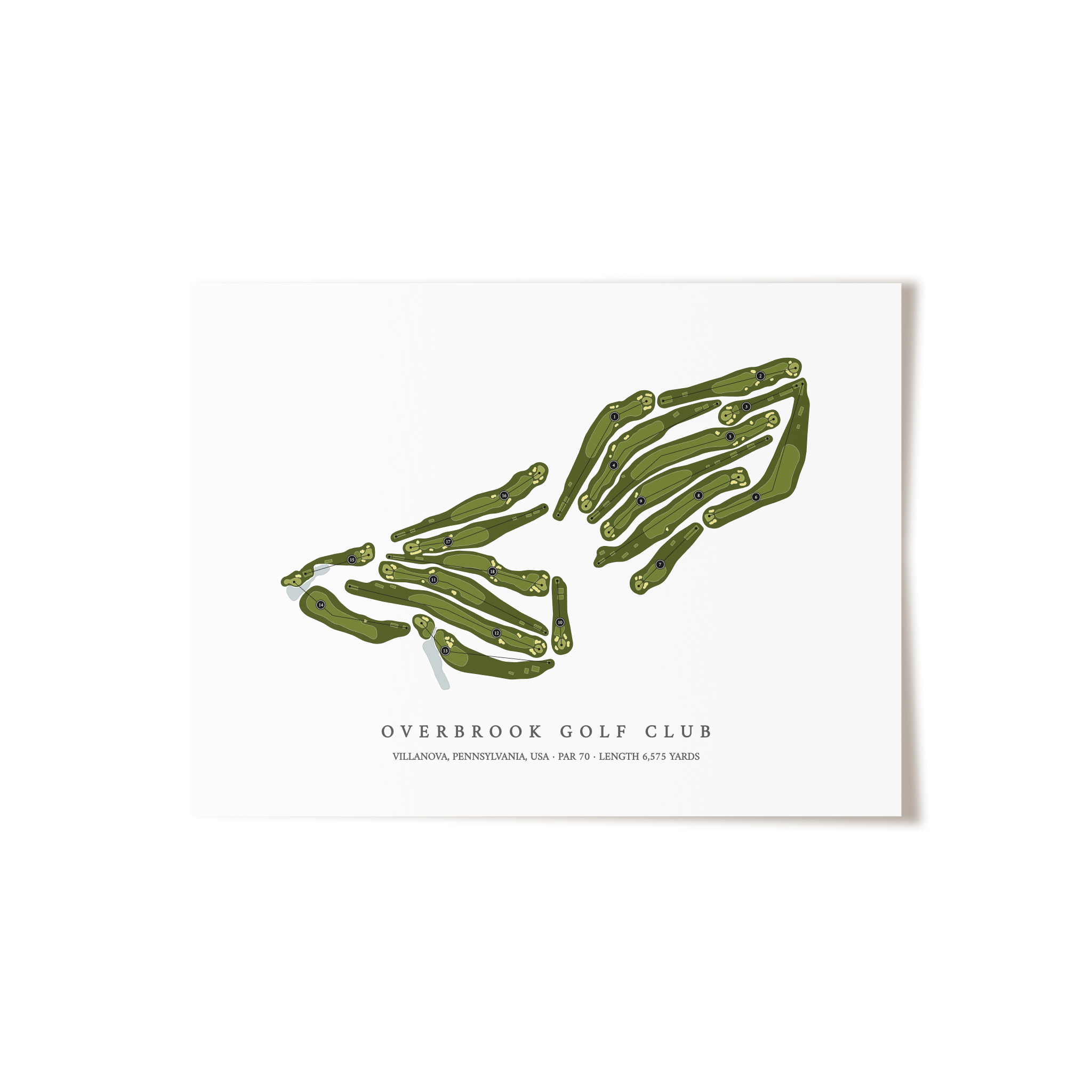 Overbrook Golf Club | Golf Course Print | Unframed
